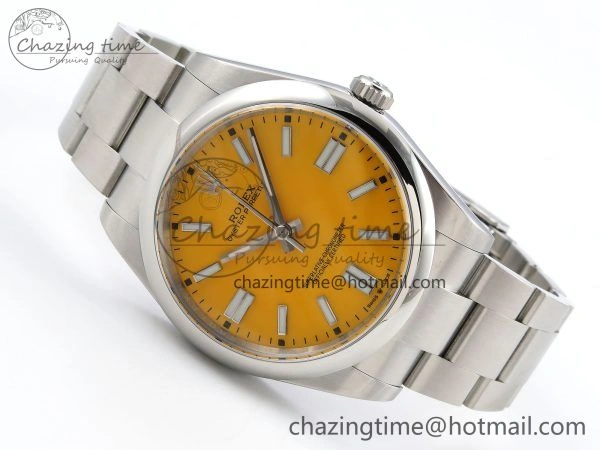 Oyster Perpetual 124300 41mm APF 1:1 Best Edition 904L Steel Yellow Dial VR3230