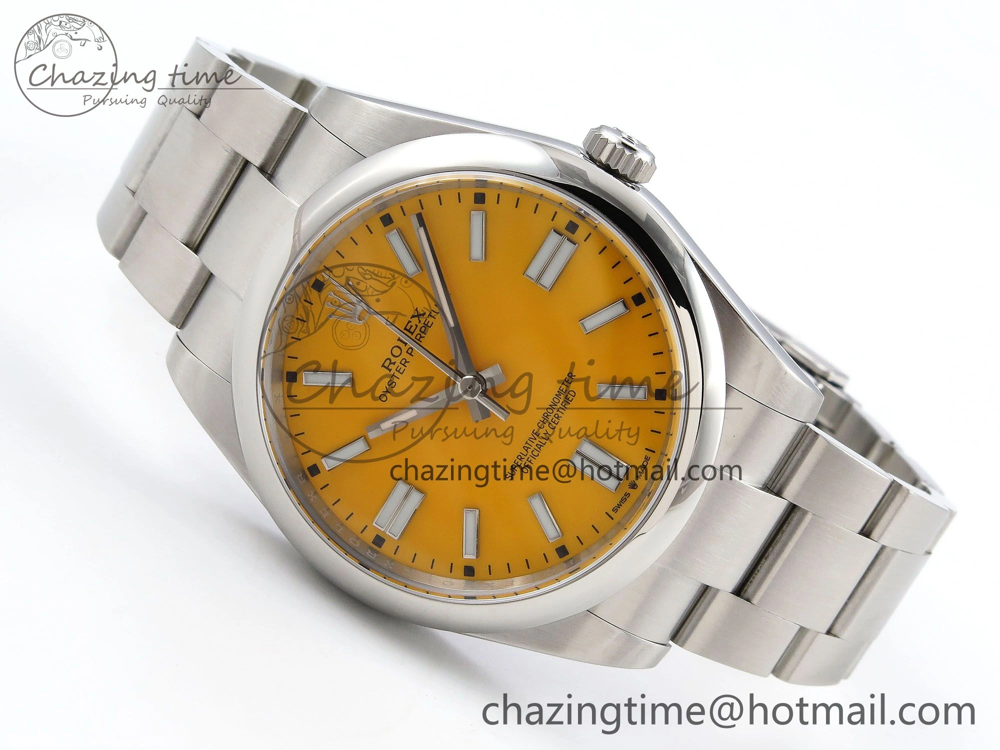 Oyster Perpetual 124300 41mm APF 1:1 Best Edition 904L Steel Yellow Dial VR3230