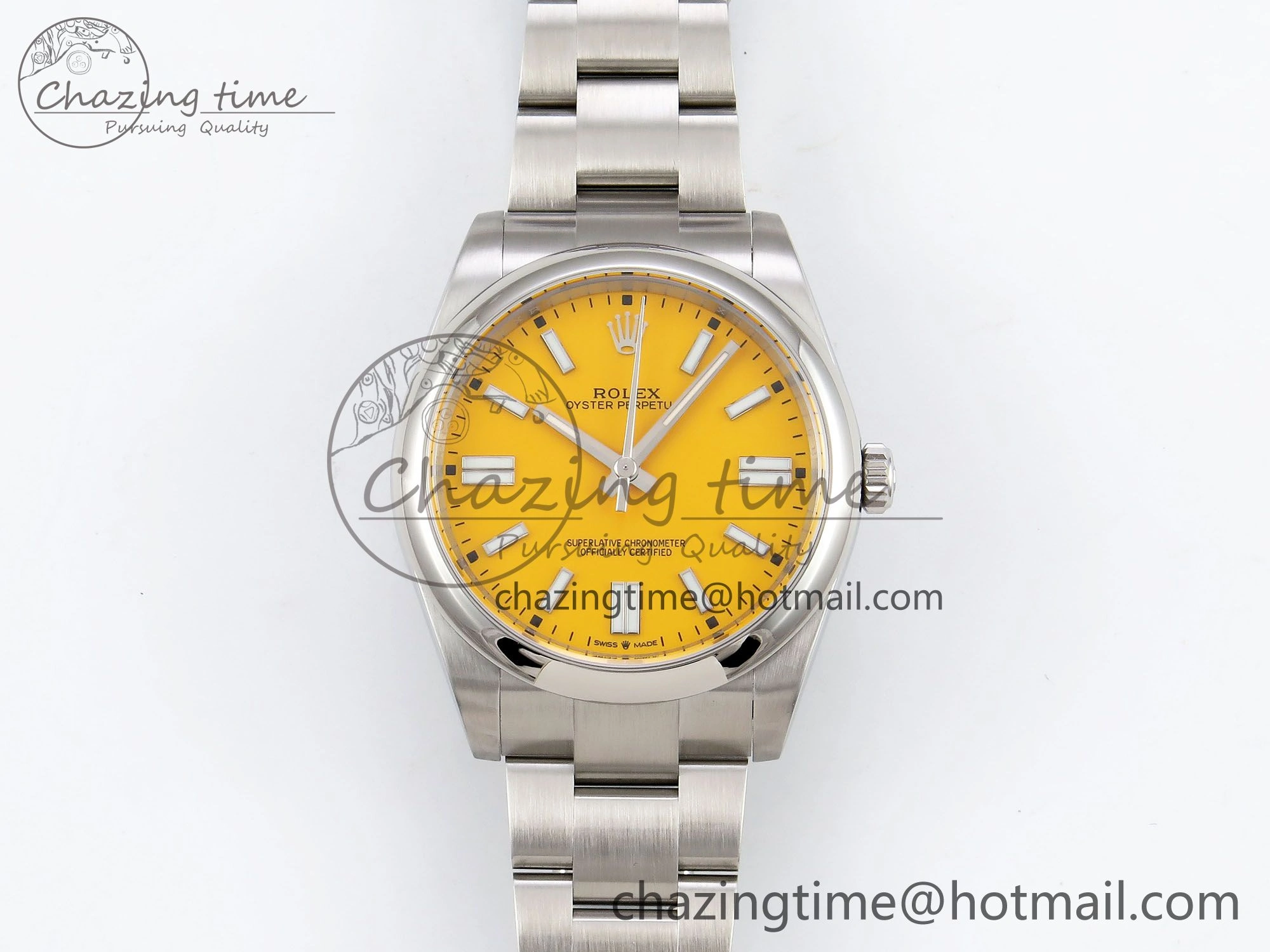 Oyster Perpetual 124300 41mm APF 1:1 Best Edition 904L Steel Yellow Dial VR3230