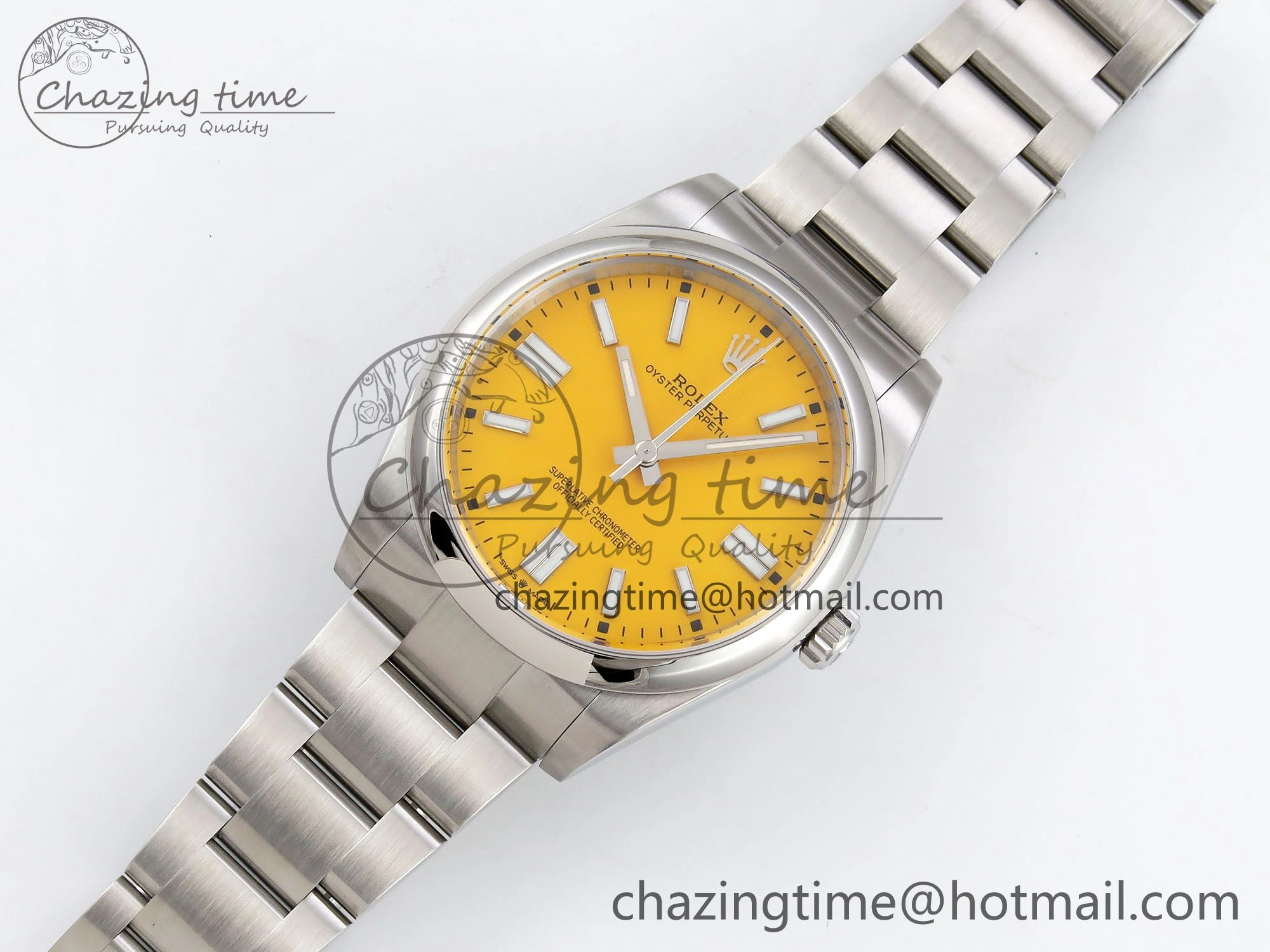Oyster Perpetual 124300 41mm APF 1:1 Best Edition 904L Steel Yellow Dial VR3230