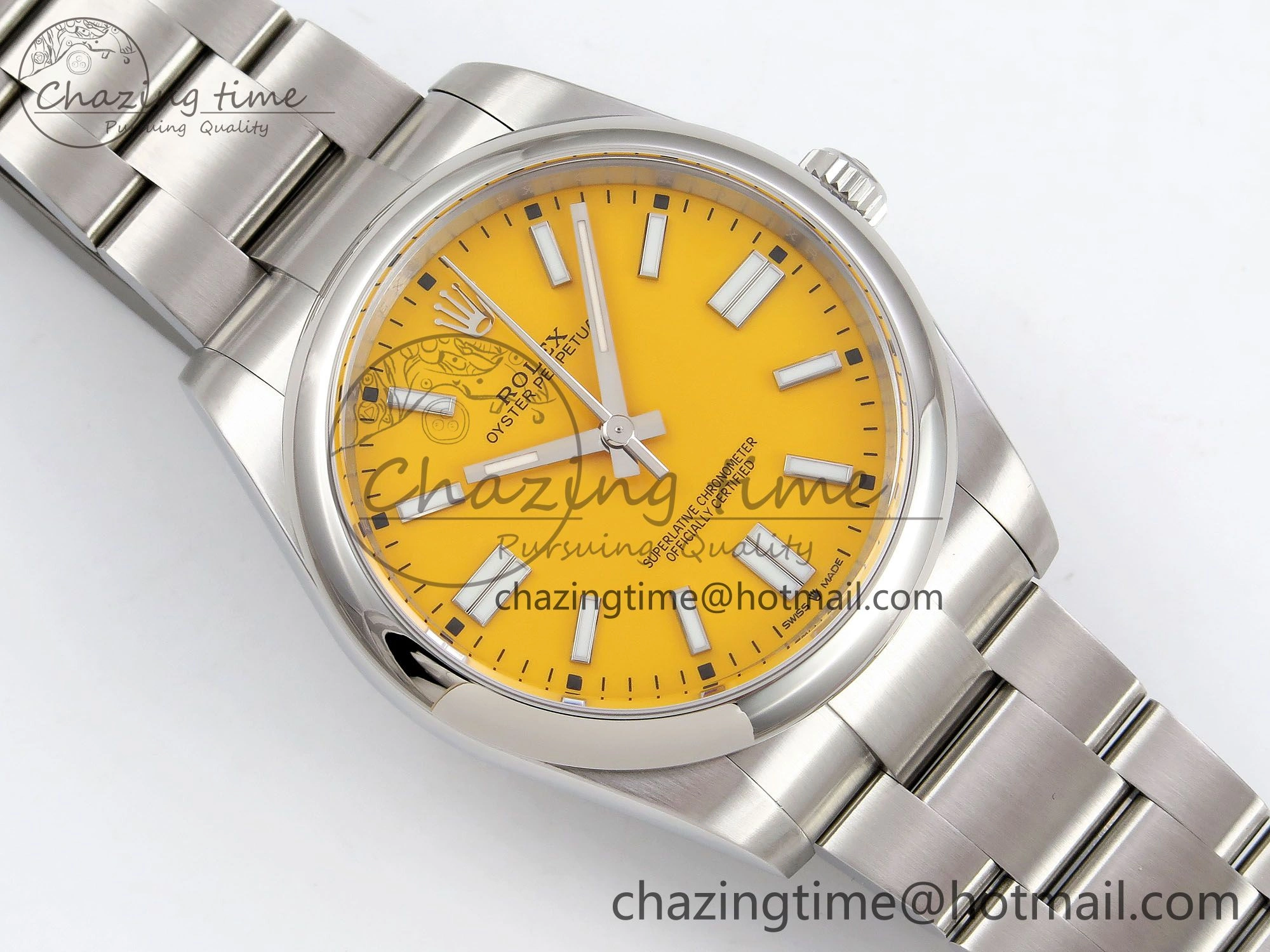Oyster Perpetual 124300 41mm APF 1:1 Best Edition 904L Steel Yellow Dial VR3230