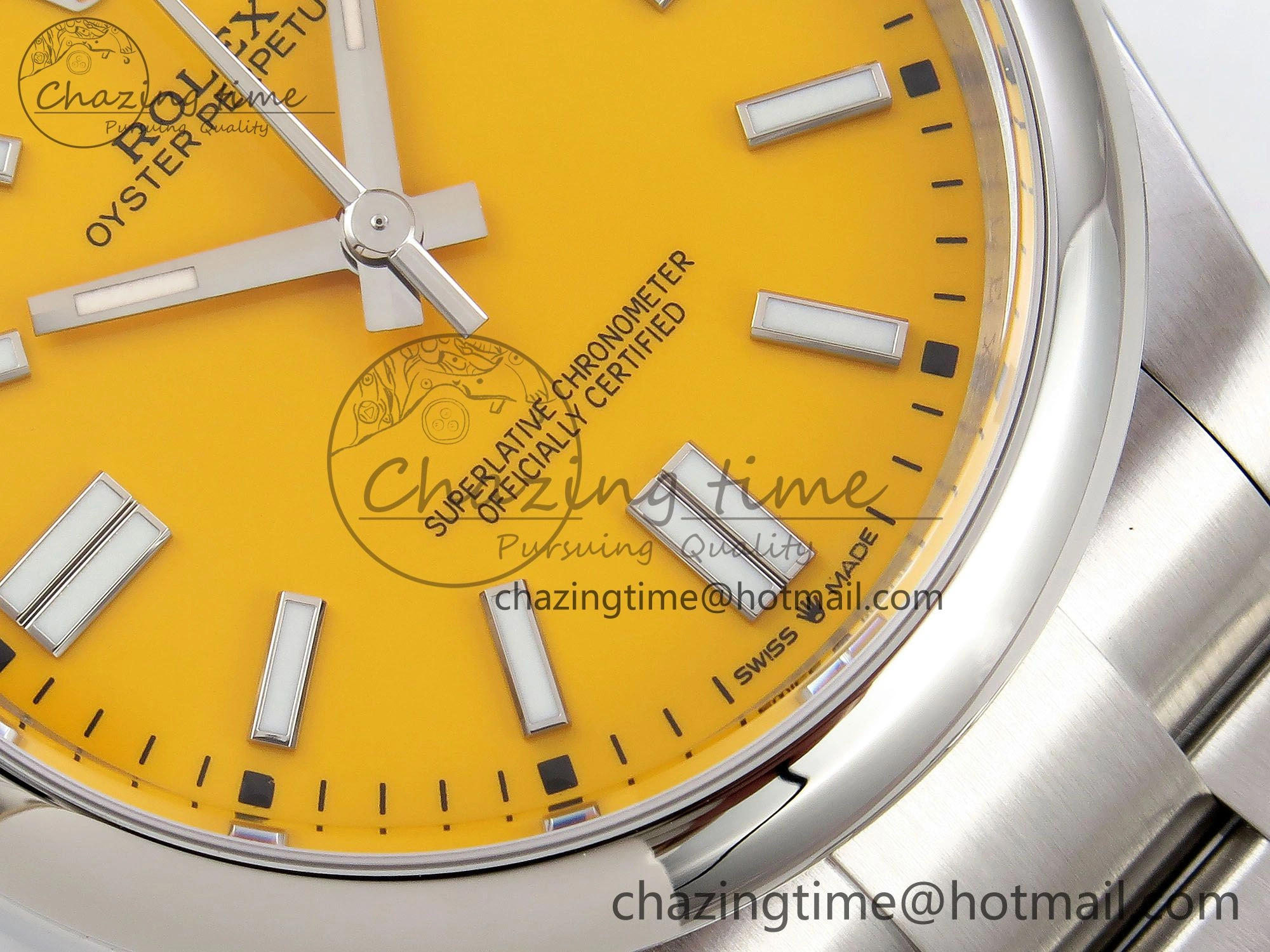 Oyster Perpetual 124300 41mm APF 1:1 Best Edition 904L Steel Yellow Dial VR3230
