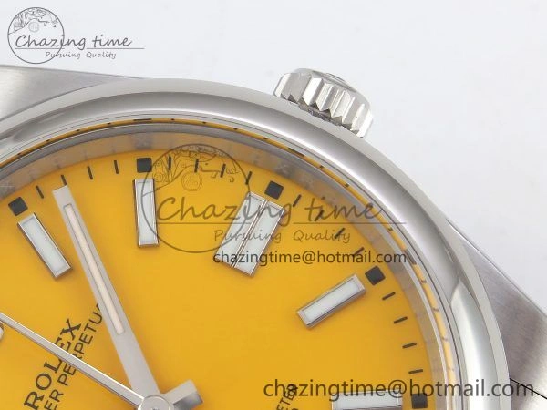 Oyster Perpetual 124300 41mm APF 1:1 Best Edition 904L Steel Yellow Dial VR3230