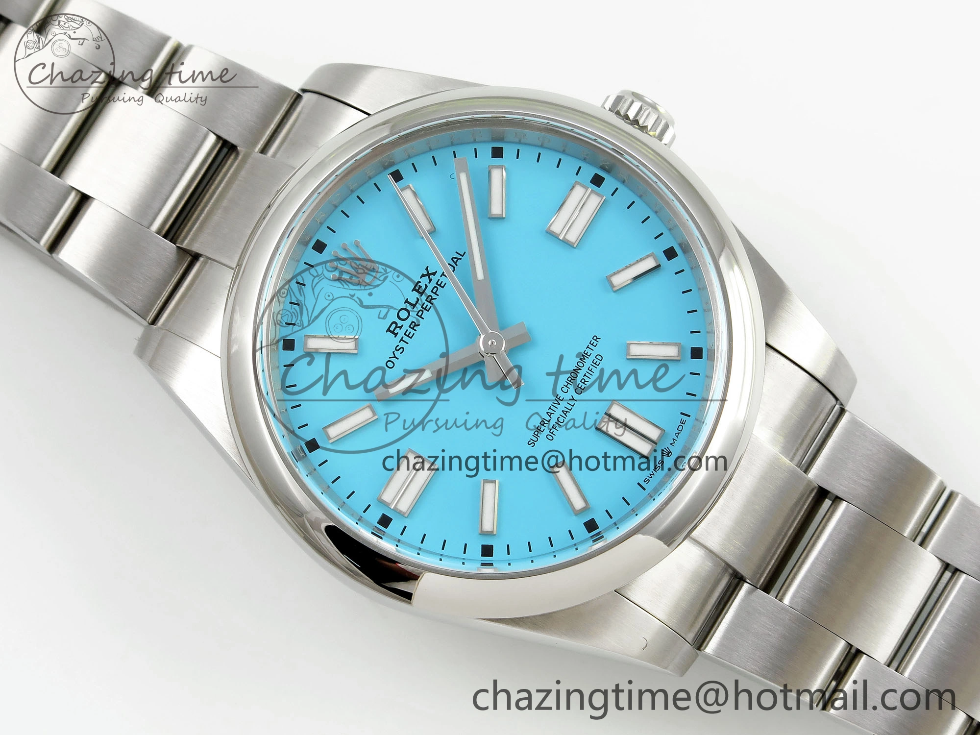 Oyster Perpetual 124300 41mm Clean 1:1 Best Edition 904L Steel Tiffany Blue Dial VR3230