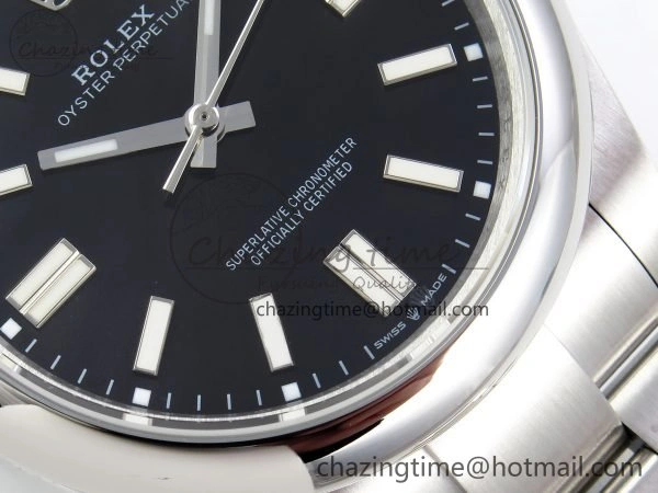 Oyster Perpetual 124300 41mm DIWF 1:1 Best Edition 904L Steel Black Dial A3230