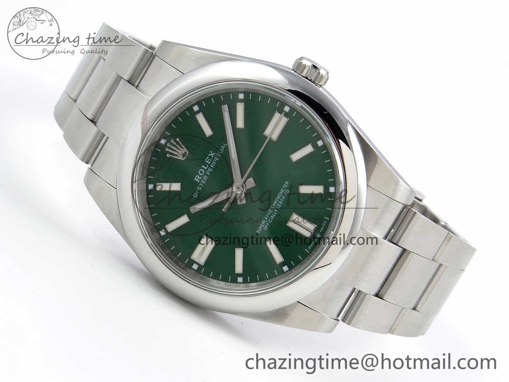 Oyster Perpetual 124300 41mm DIWF 1:1 Best Edition 904L Steel Green Dial A3230