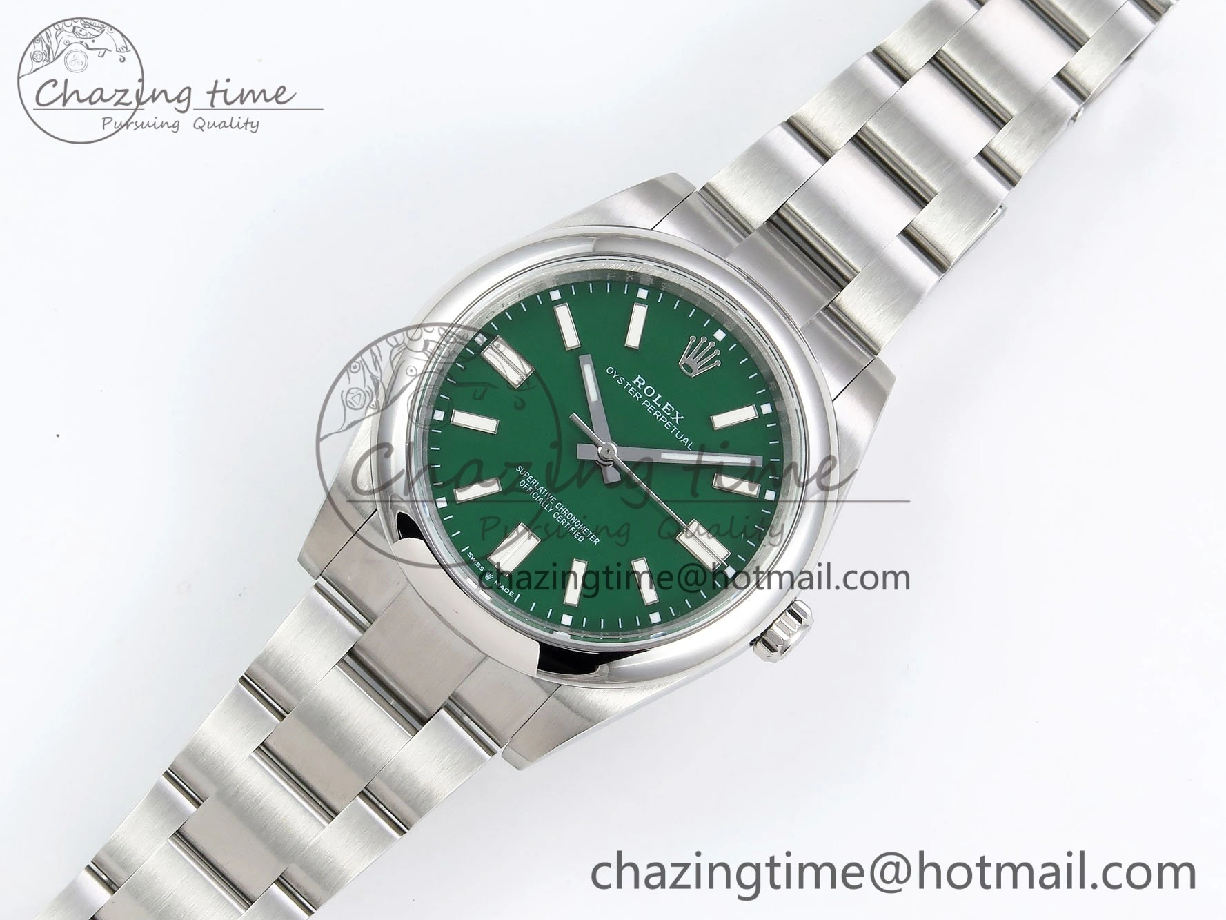 Oyster Perpetual 124300 41mm DIWF 1:1 Best Edition 904L Steel Green Dial A3230