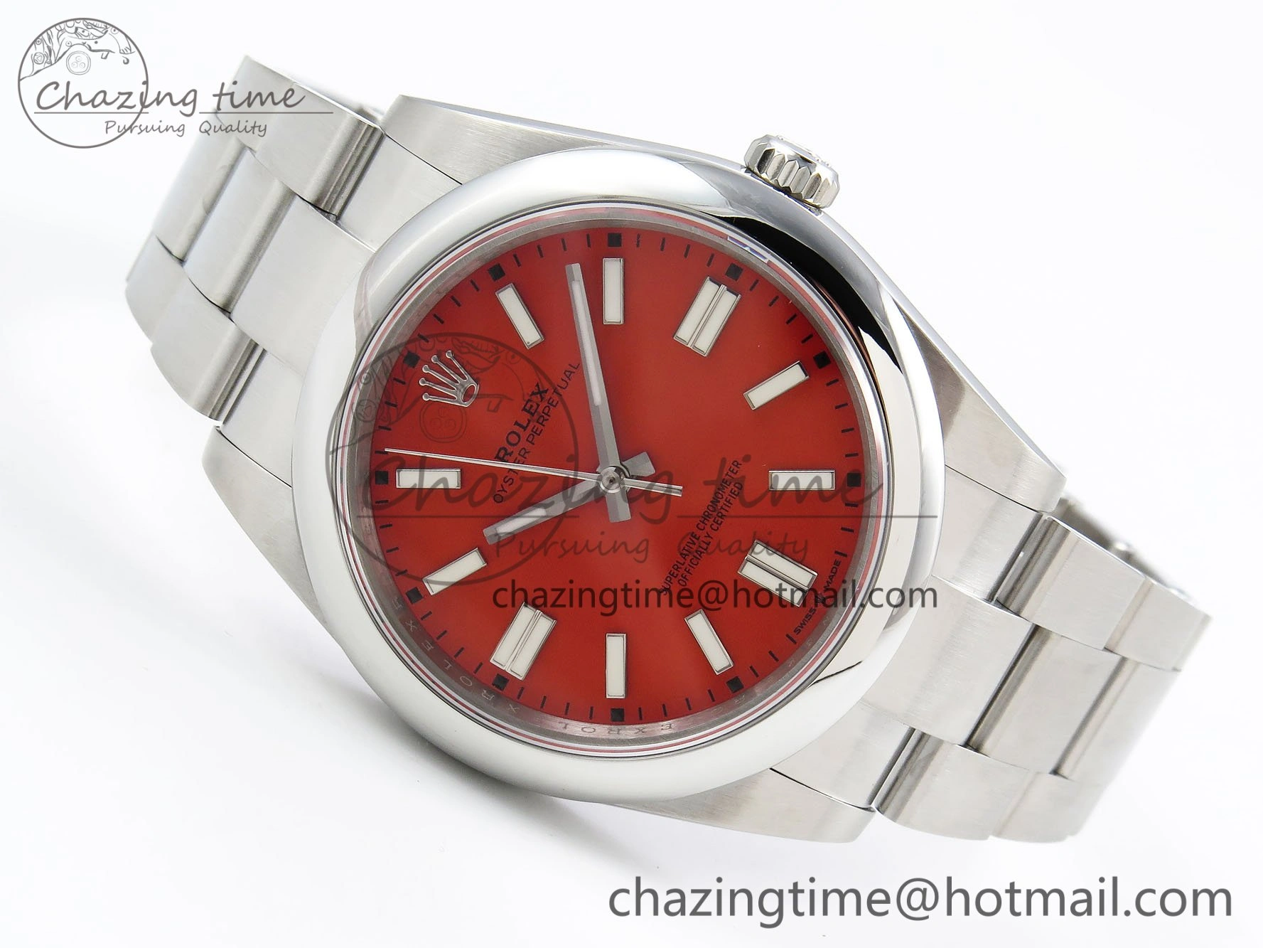 Oyster Perpetual 124300 41mm DIWF 1:1 Best Edition 904L Steel Orange Dial A3230