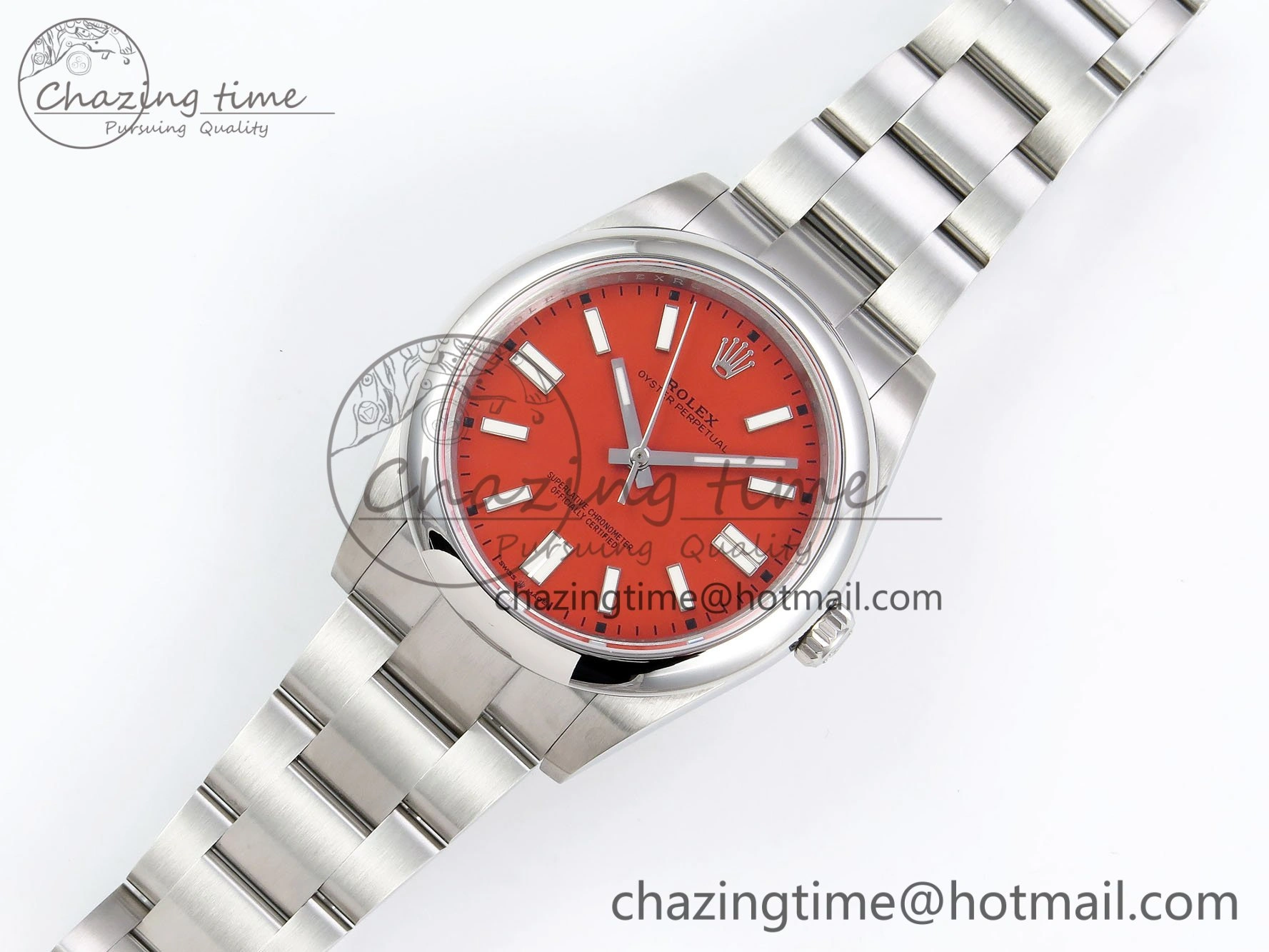 Oyster Perpetual 124300 41mm DIWF 1:1 Best Edition 904L Steel Orange Dial A3230