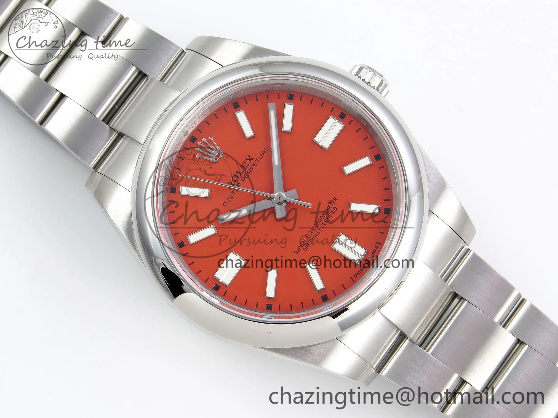 Oyster Perpetual 124300 41mm DIWF 1:1 Best Edition 904L Steel Orange Dial A3230