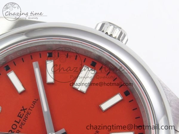 Oyster Perpetual 124300 41mm DIWF 1:1 Best Edition 904L Steel Orange Dial A3230
