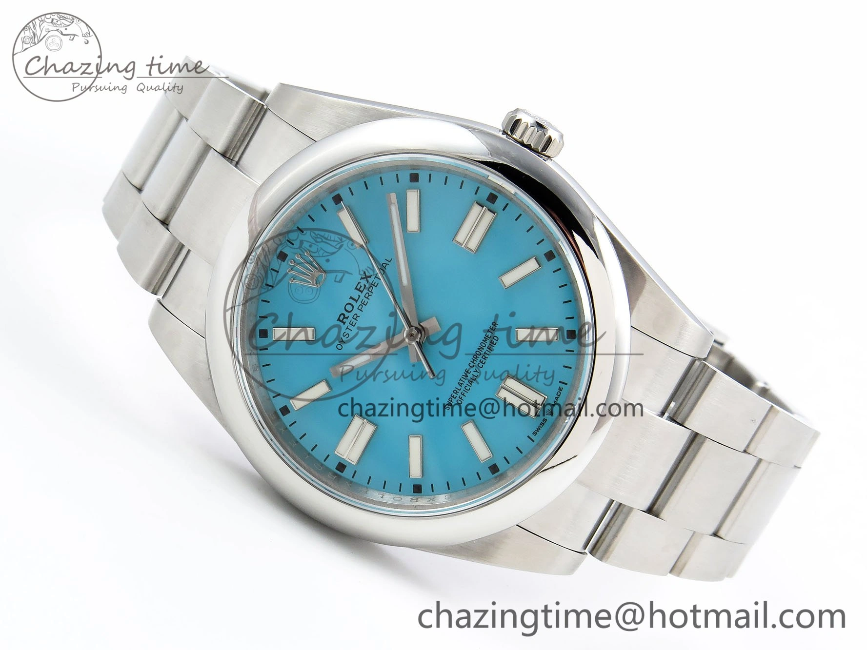 Oyster Perpetual 124300 41mm DIWF 1:1 Best Edition 904L Steel Tiffany Blue Dial A3230
