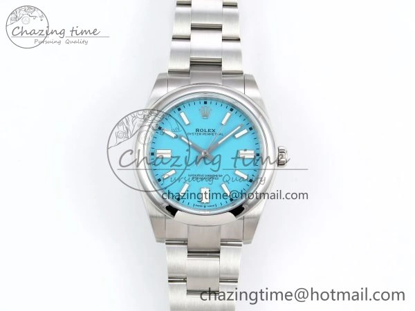 Oyster Perpetual 124300 41mm DIWF 1:1 Best Edition 904L Steel Tiffany Blue Dial A3230