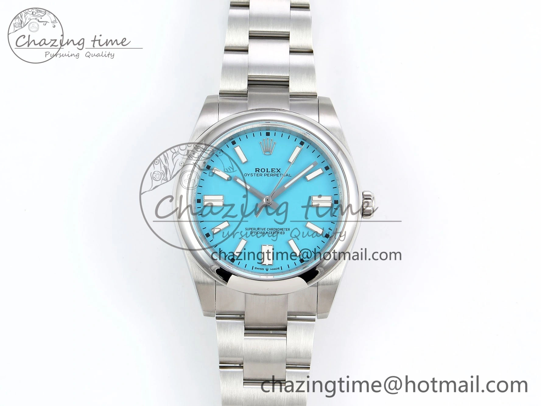 Oyster Perpetual 124300 41mm DIWF 1:1 Best Edition 904L Steel Tiffany Blue Dial A3230