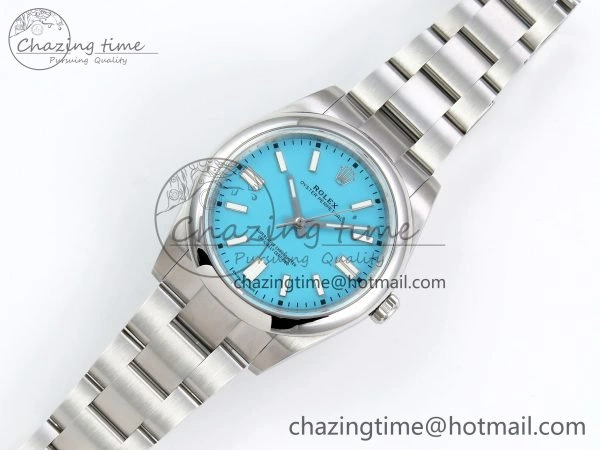 Oyster Perpetual 124300 41mm DIWF 1:1 Best Edition 904L Steel Tiffany Blue Dial A3230