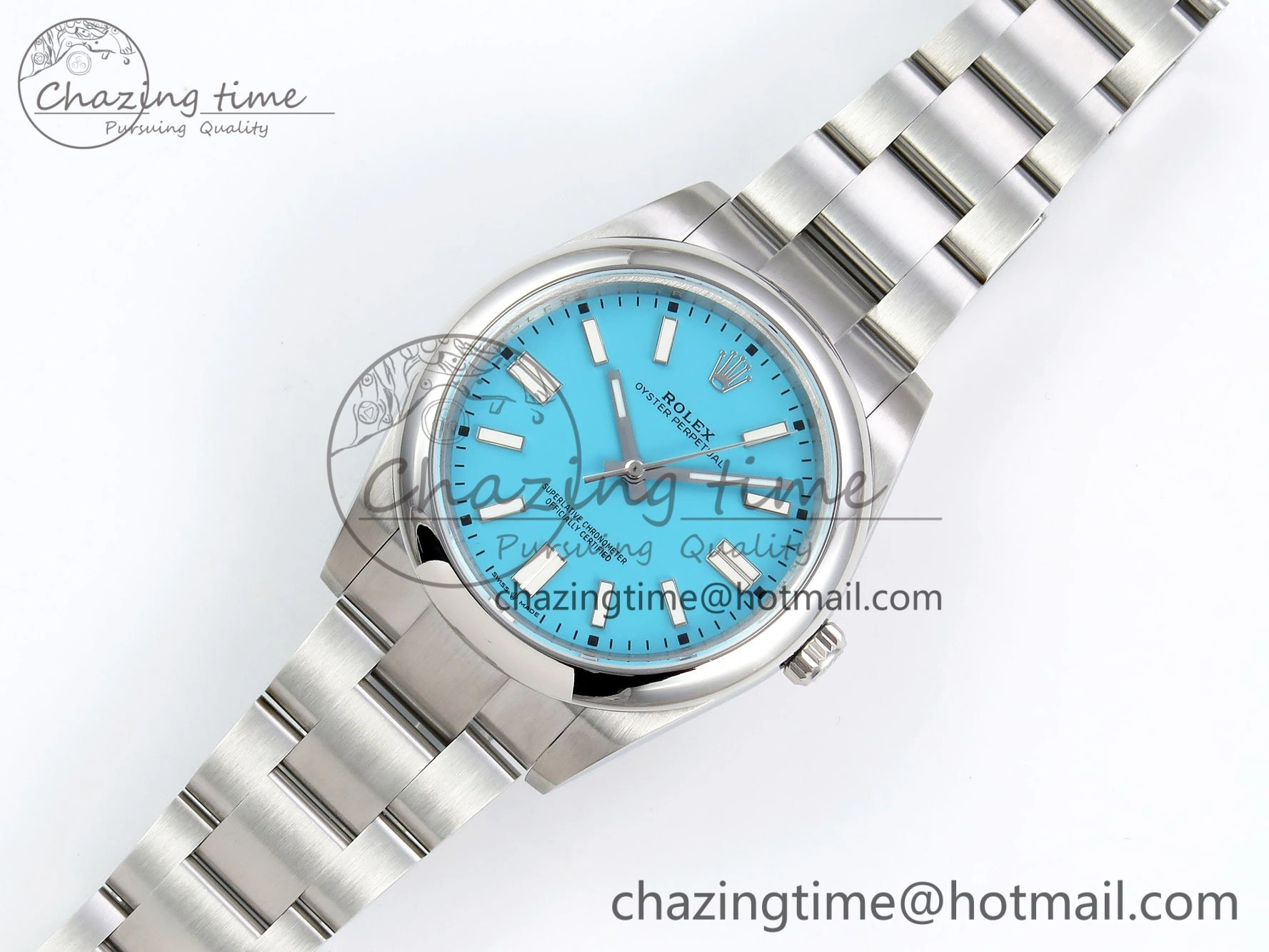 Oyster Perpetual 124300 41mm DIWF 1:1 Best Edition 904L Steel Tiffany Blue Dial A3230