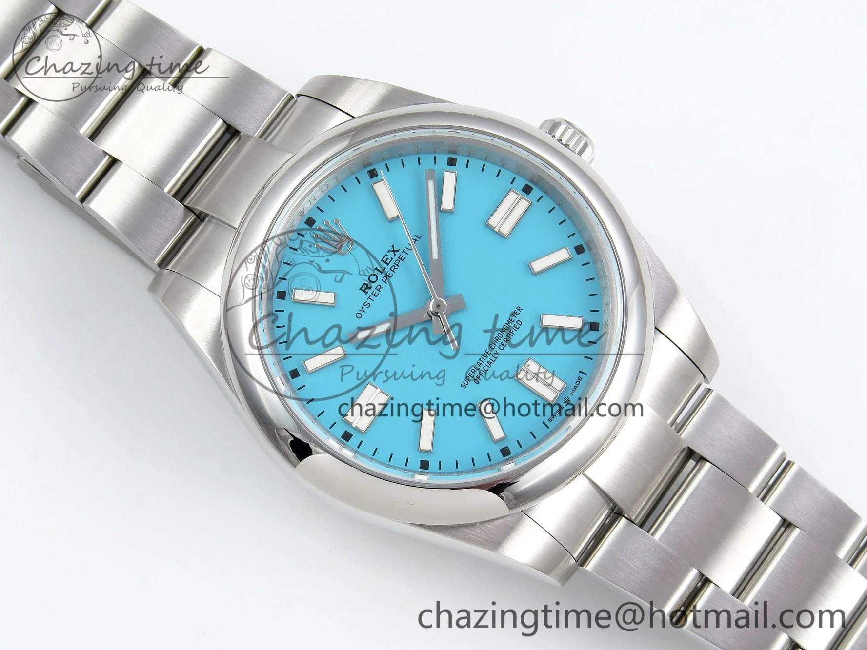 Oyster Perpetual 124300 41mm DIWF 1:1 Best Edition 904L Steel Tiffany Blue Dial A3230