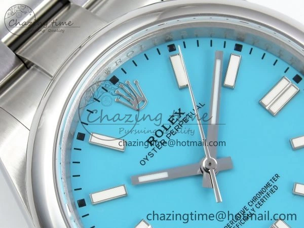 Oyster Perpetual 124300 41mm DIWF 1:1 Best Edition 904L Steel Tiffany Blue Dial A3230