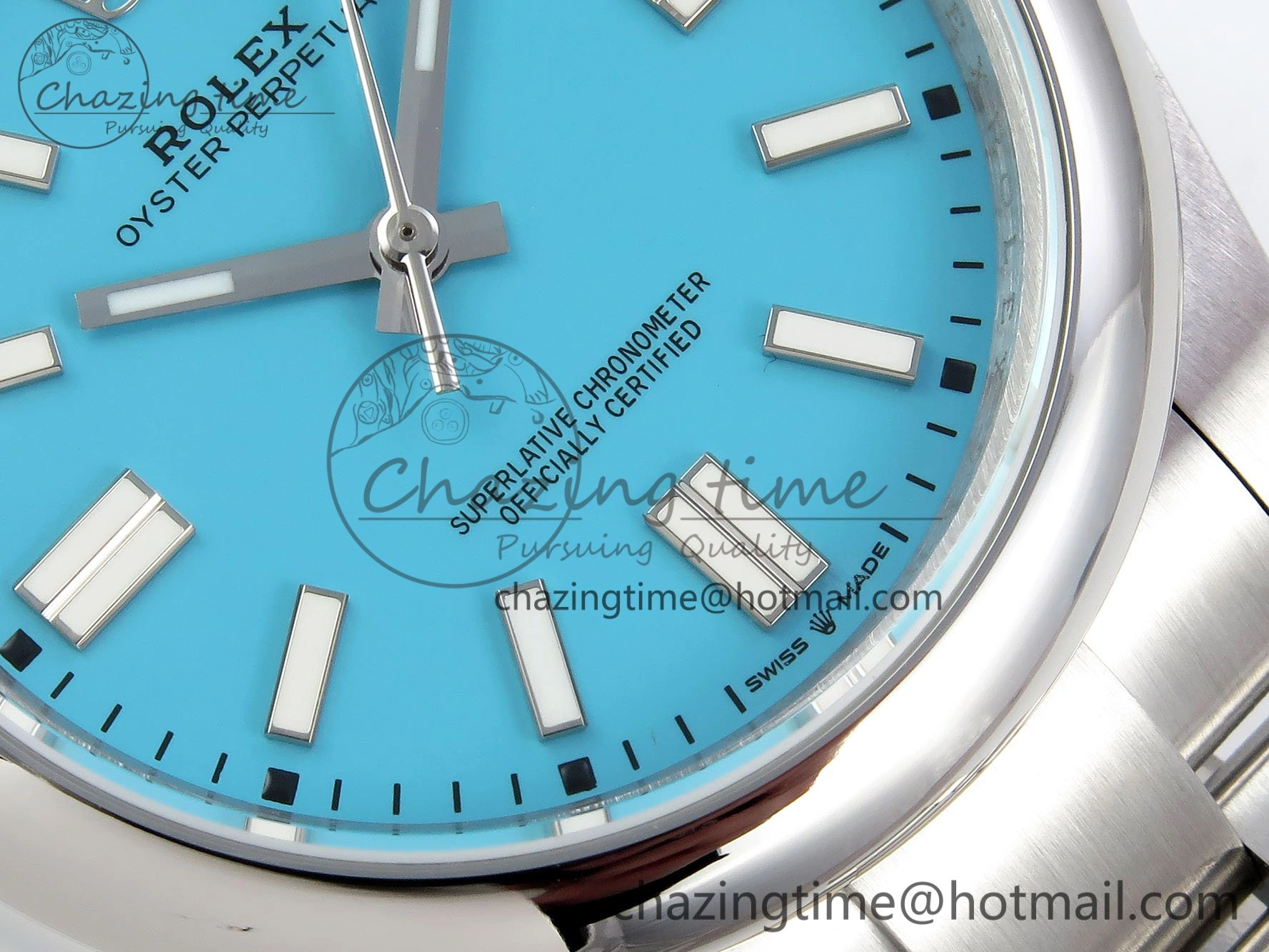 Oyster Perpetual 124300 41mm DIWF 1:1 Best Edition 904L Steel Tiffany Blue Dial A3230