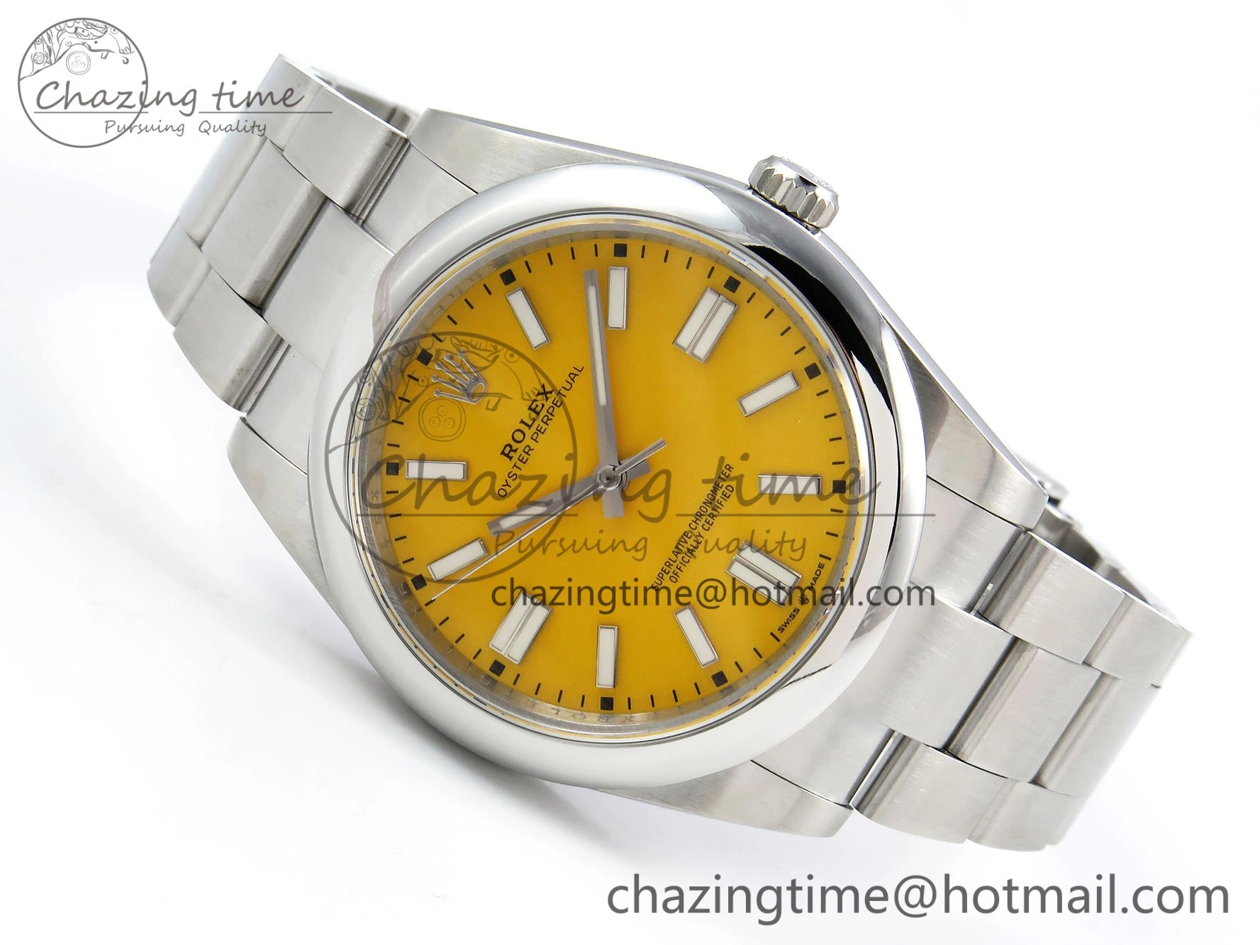 Oyster Perpetual 124300 41mm DIWF 1:1 Best Edition 904L Steel Yellow Dial A3230