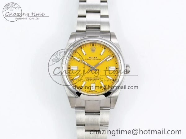 Oyster Perpetual 124300 41mm DIWF 1:1 Best Edition 904L Steel Yellow Dial A3230