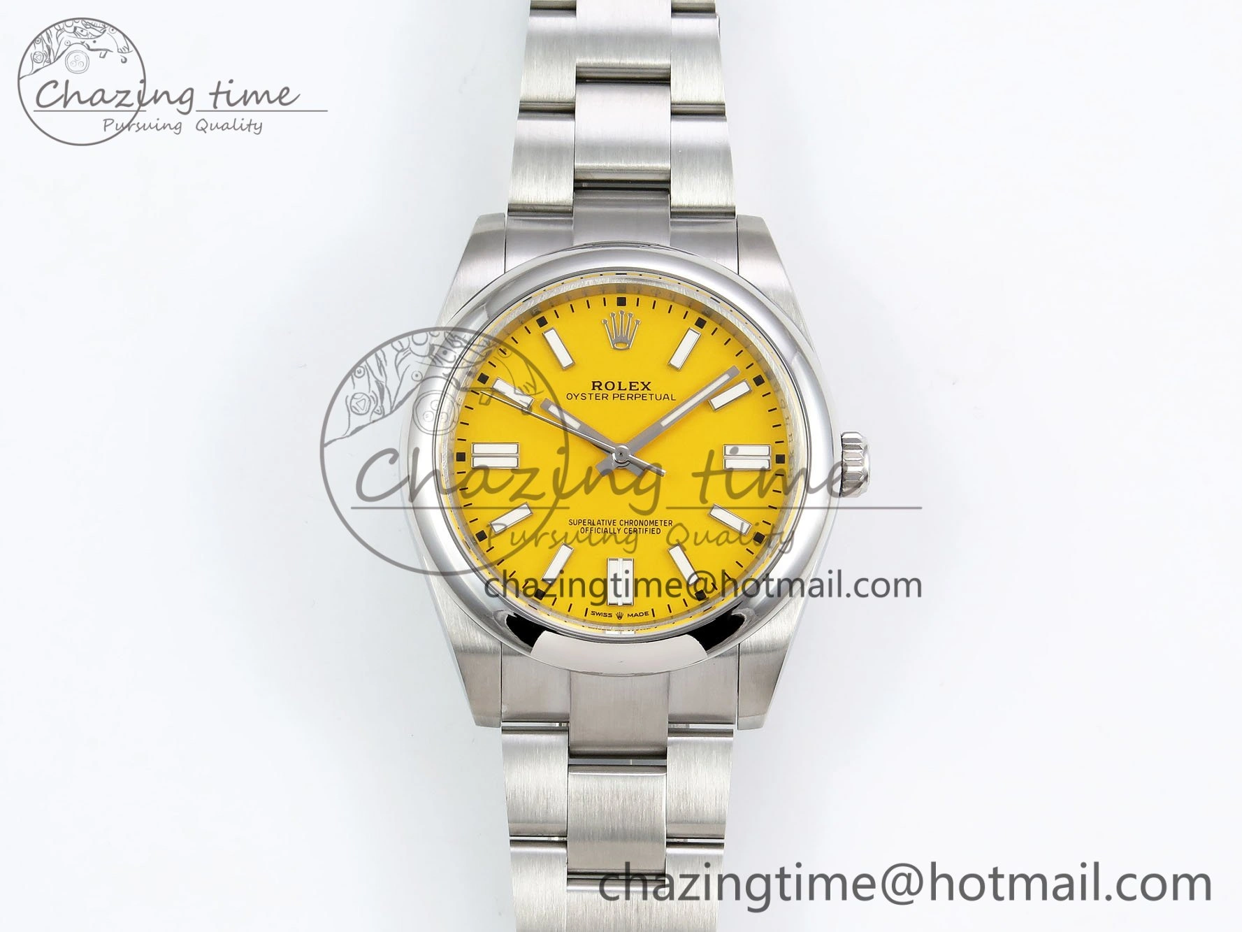 Oyster Perpetual 124300 41mm DIWF 1:1 Best Edition 904L Steel Yellow Dial A3230