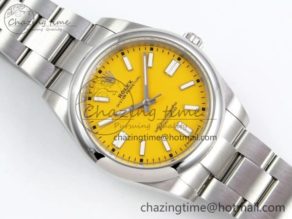 Oyster Perpetual 124300 41mm DIWF 1:1 Best Edition 904L Steel Yellow Dial A3230