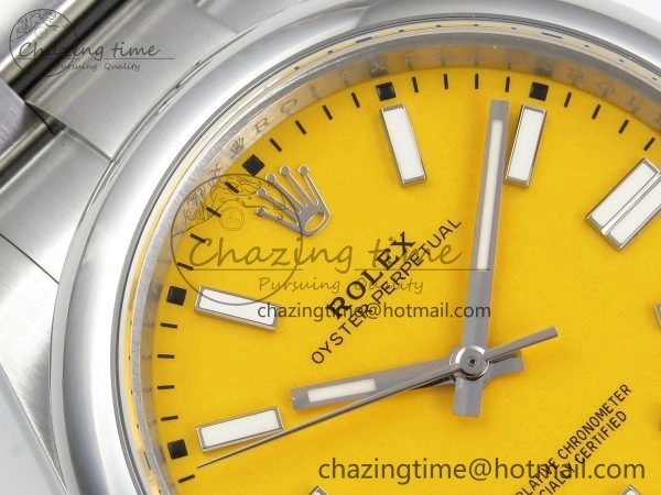 Oyster Perpetual 124300 41mm DIWF 1:1 Best Edition 904L Steel Yellow Dial A3230