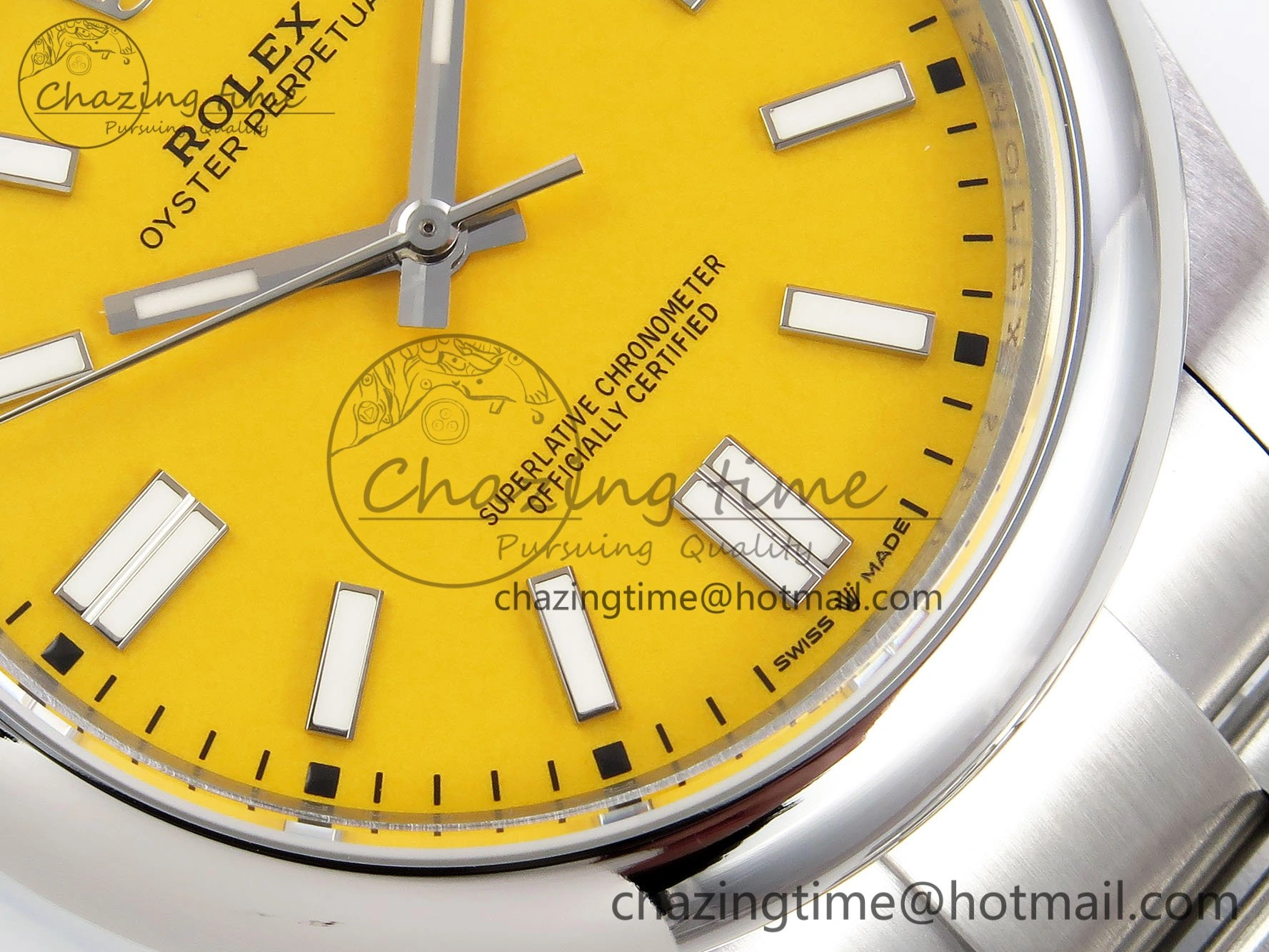 Oyster Perpetual 124300 41mm DIWF 1:1 Best Edition 904L Steel Yellow Dial A3230