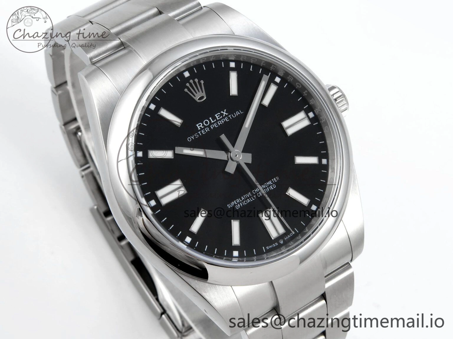 Oyster Perpetual 124300 41mm EWEF Best Edition 904L Steel Black Dial A3230