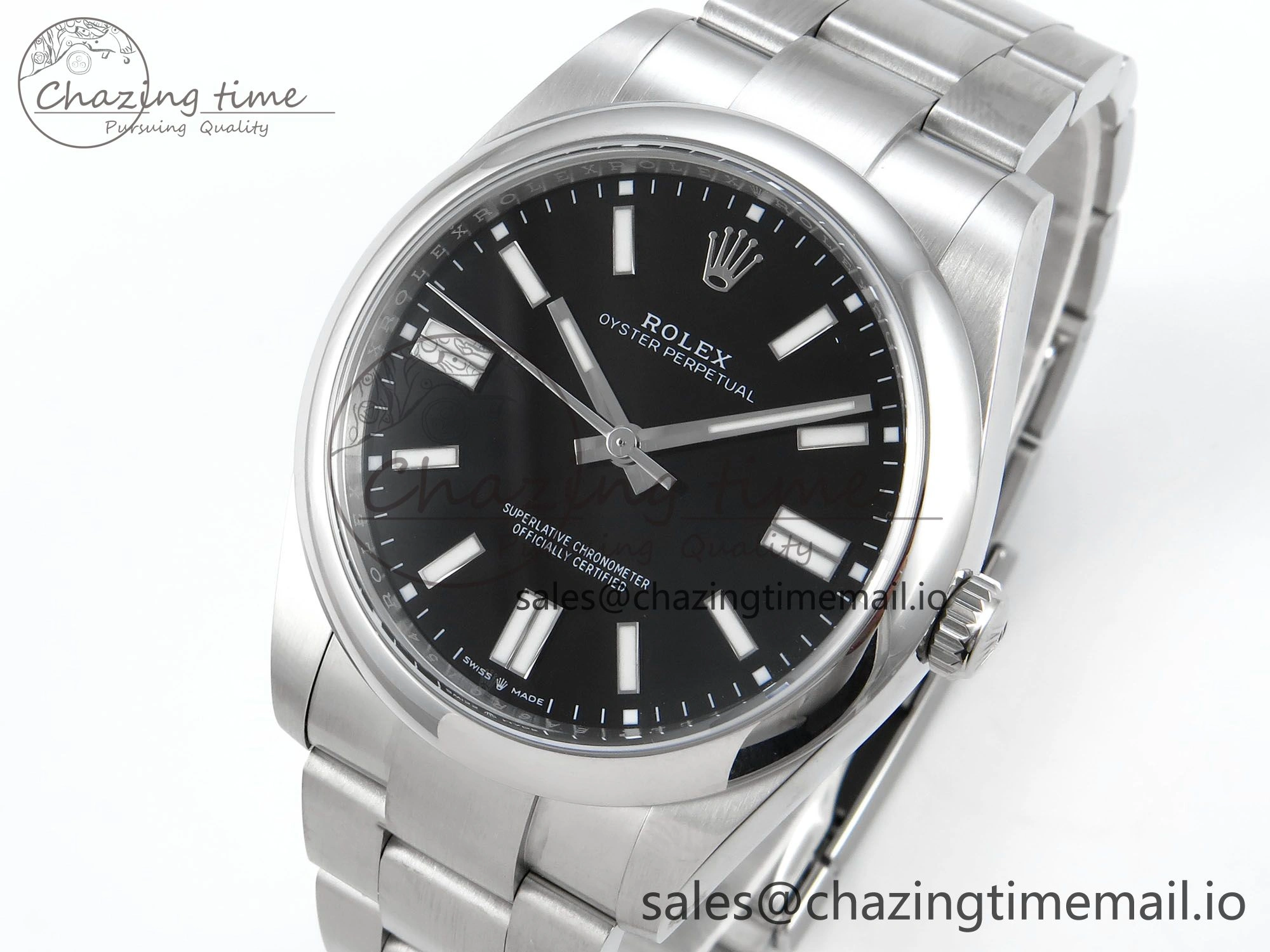 Oyster Perpetual 124300 41mm EWEF Best Edition 904L Steel Black Dial A3230