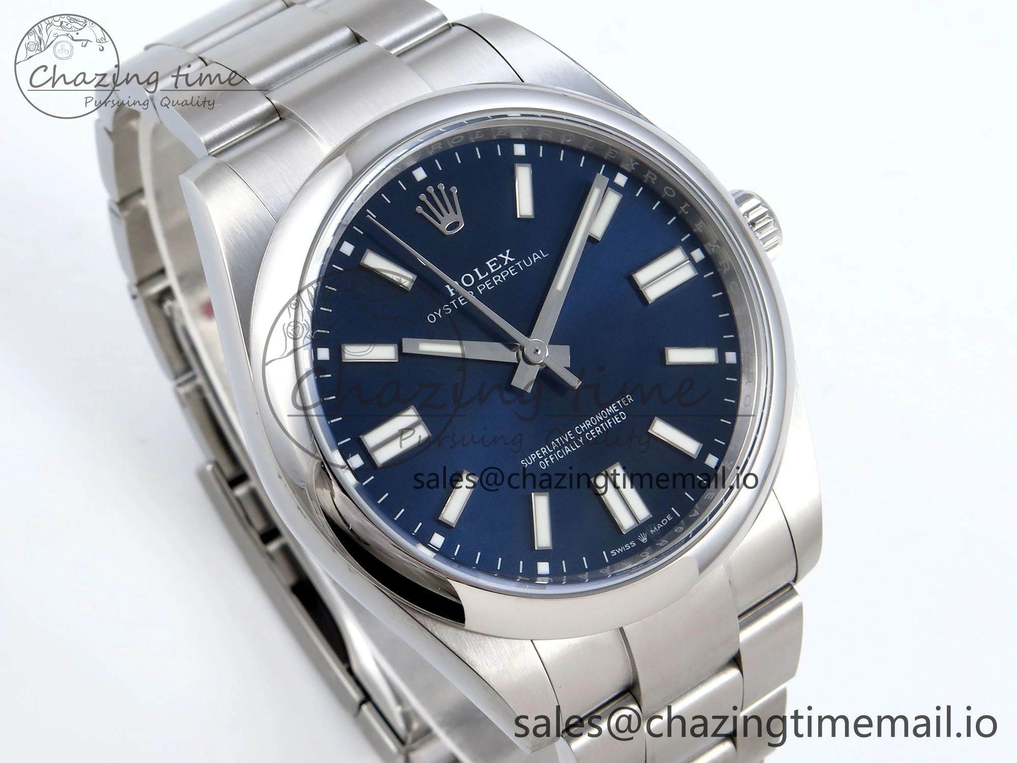 Oyster Perpetual 124300 41mm EWEF Best Edition 904L Steel Blue Dial A3230