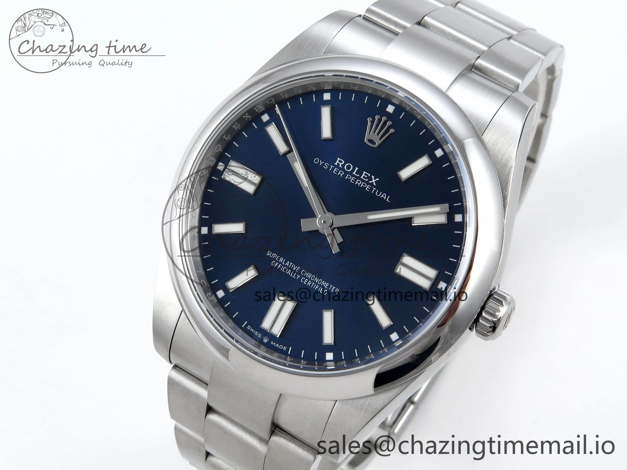 Oyster Perpetual 124300 41mm EWEF Best Edition 904L Steel Blue Dial A3230