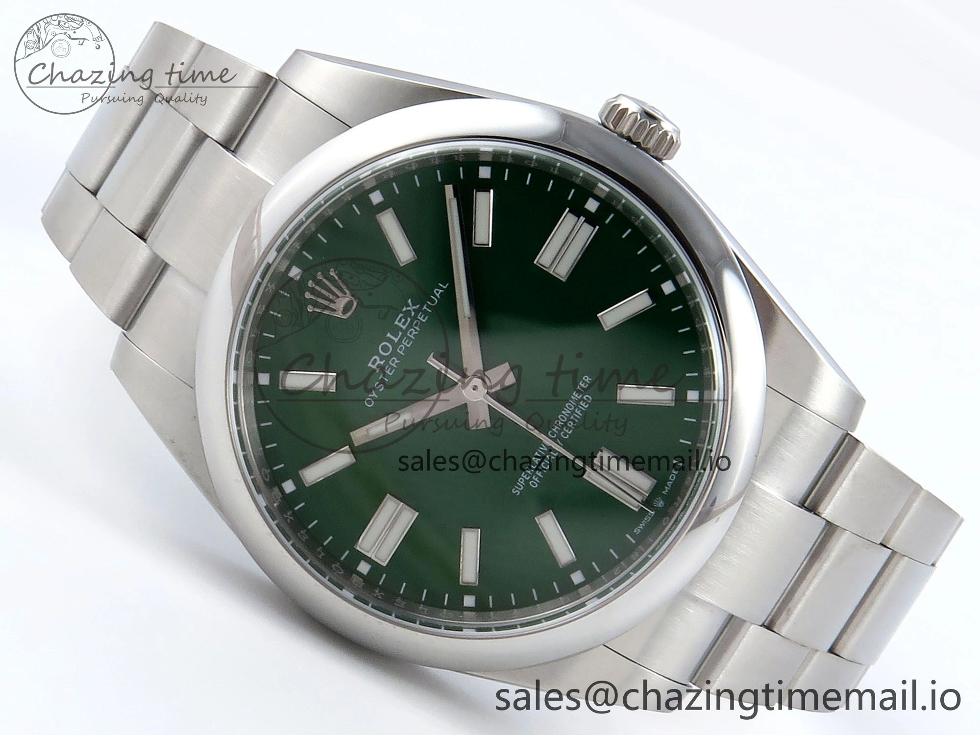 Oyster Perpetual 124300 41mm EWEF Best Edition 904L Steel Green Dial A3230