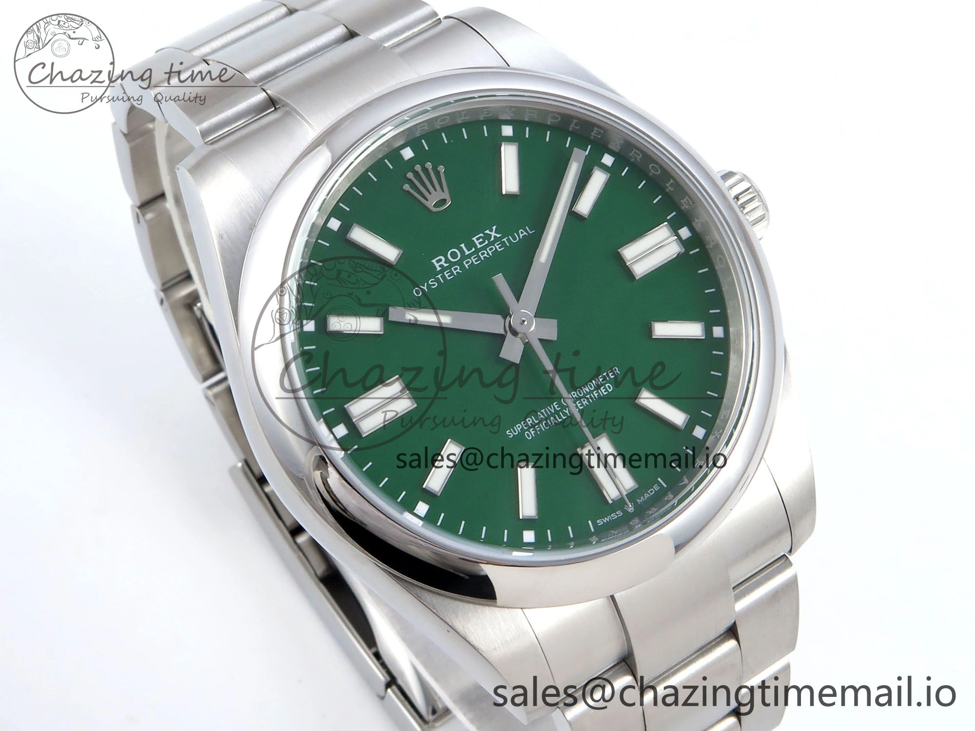 Oyster Perpetual 124300 41mm EWEF Best Edition 904L Steel Green Dial A3230