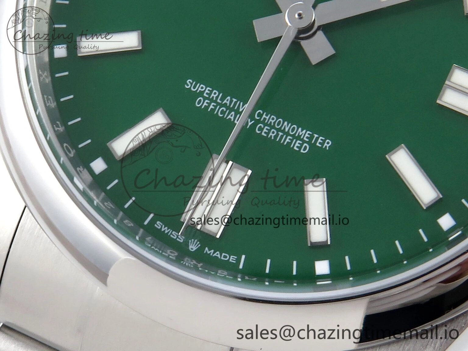 Oyster Perpetual 124300 41mm EWEF Best Edition 904L Steel Green Dial A3230