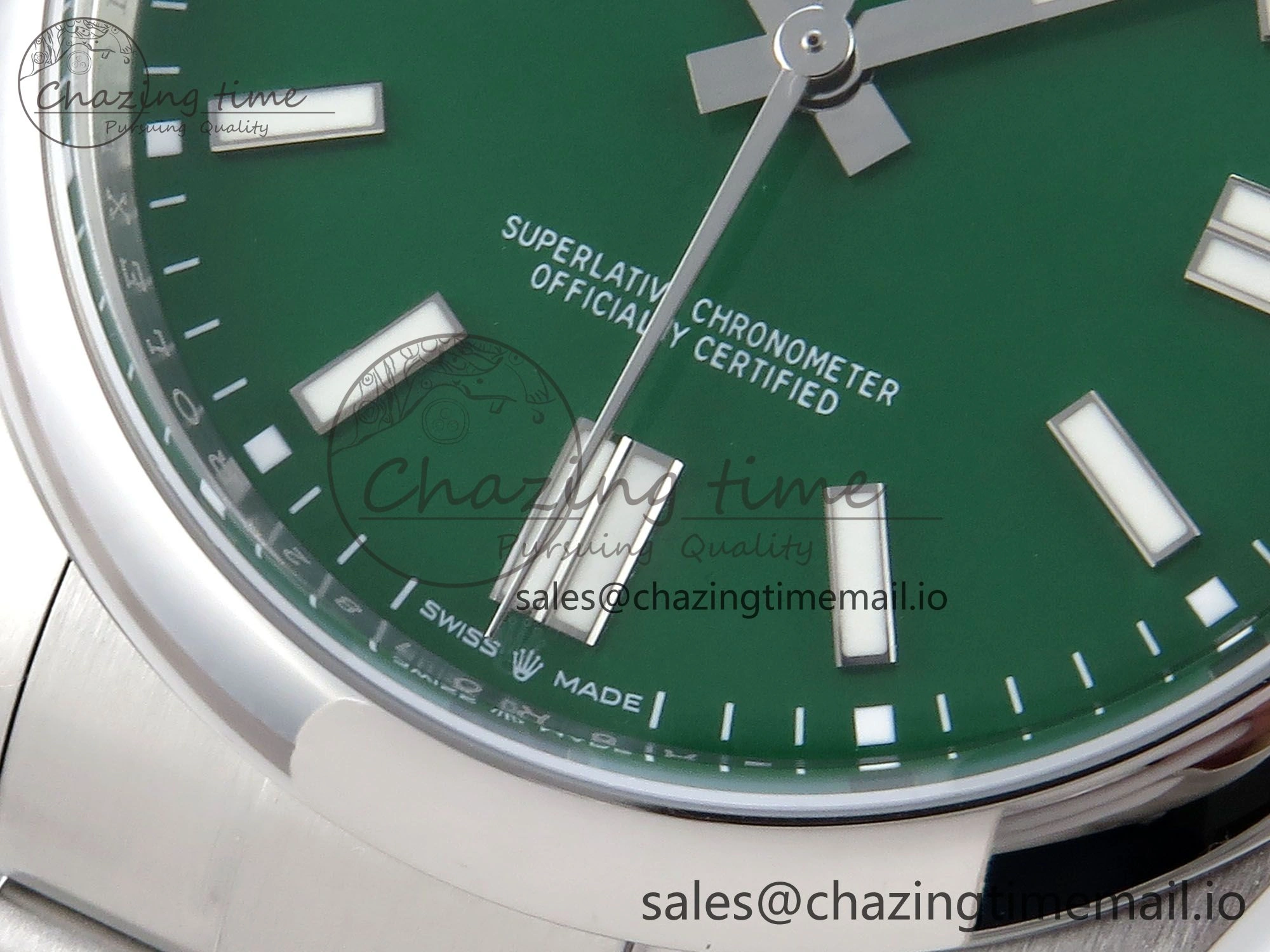 Oyster Perpetual 124300 41mm EWEF Best Edition 904L Steel Green Dial A3230