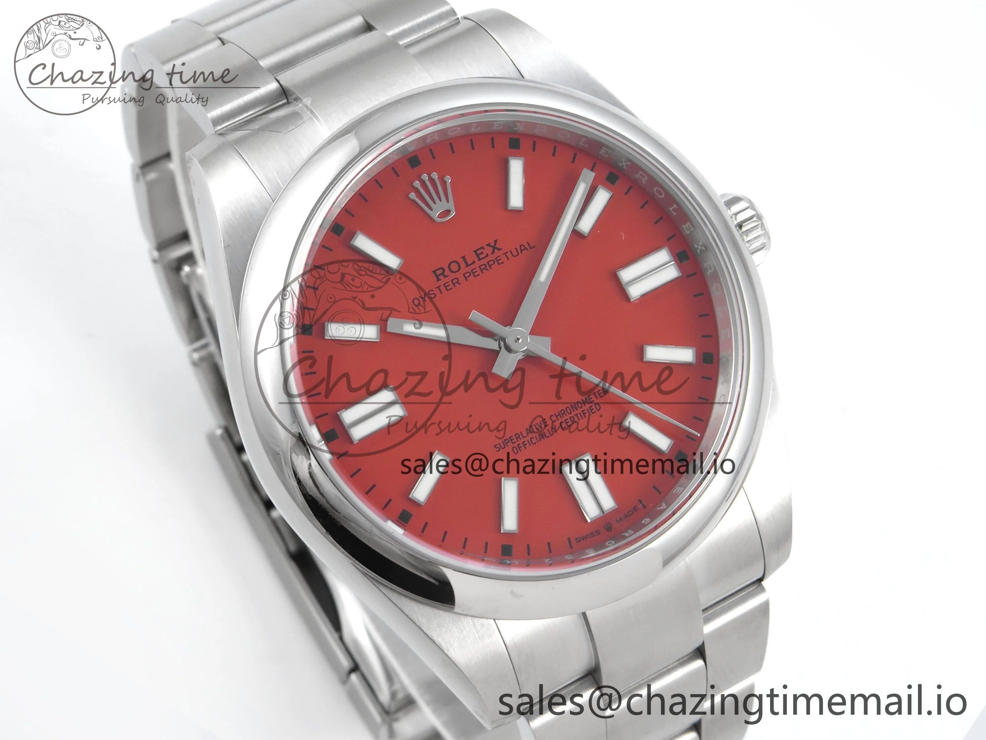 Oyster Perpetual 124300 41mm EWEF Best Edition 904L Steel Red Dial A3230