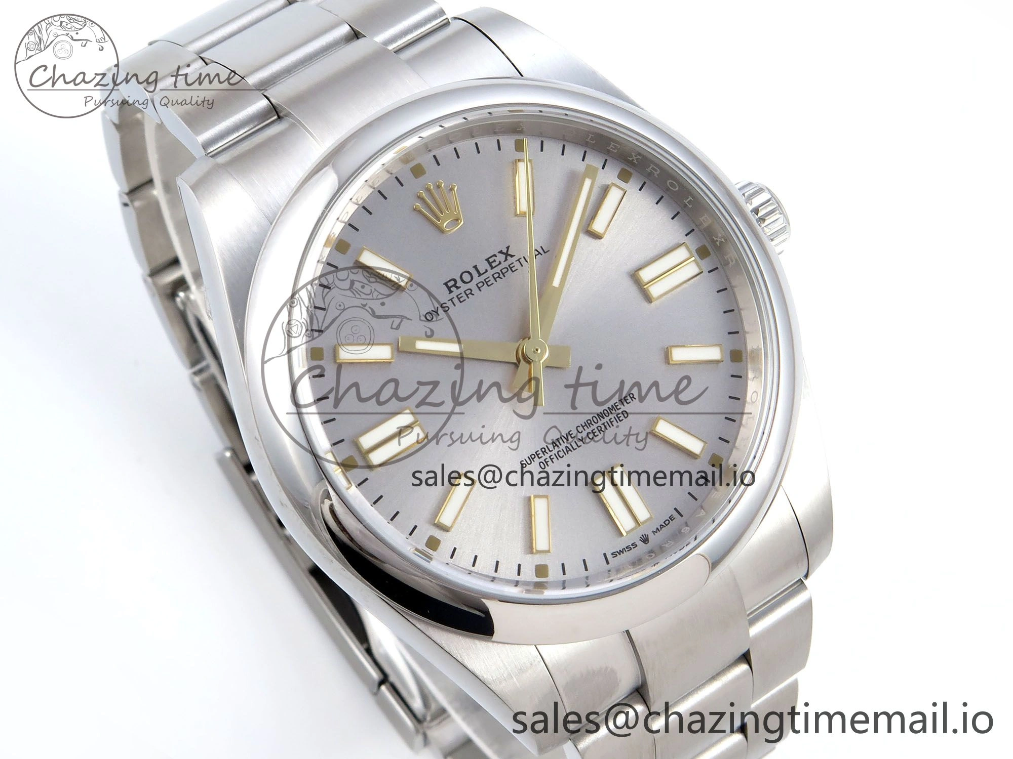 Oyster Perpetual 124300 41mm EWEF Best Edition 904L Steel Silver Dial A3230