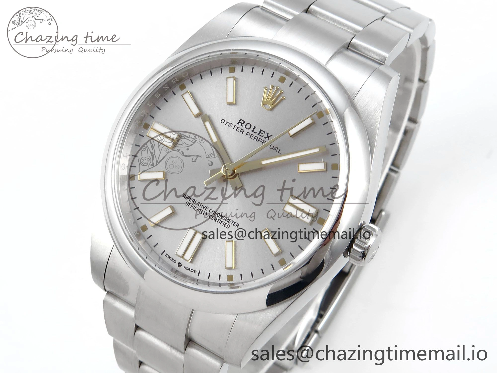 Oyster Perpetual 124300 41mm EWEF Best Edition 904L Steel Silver Dial A3230