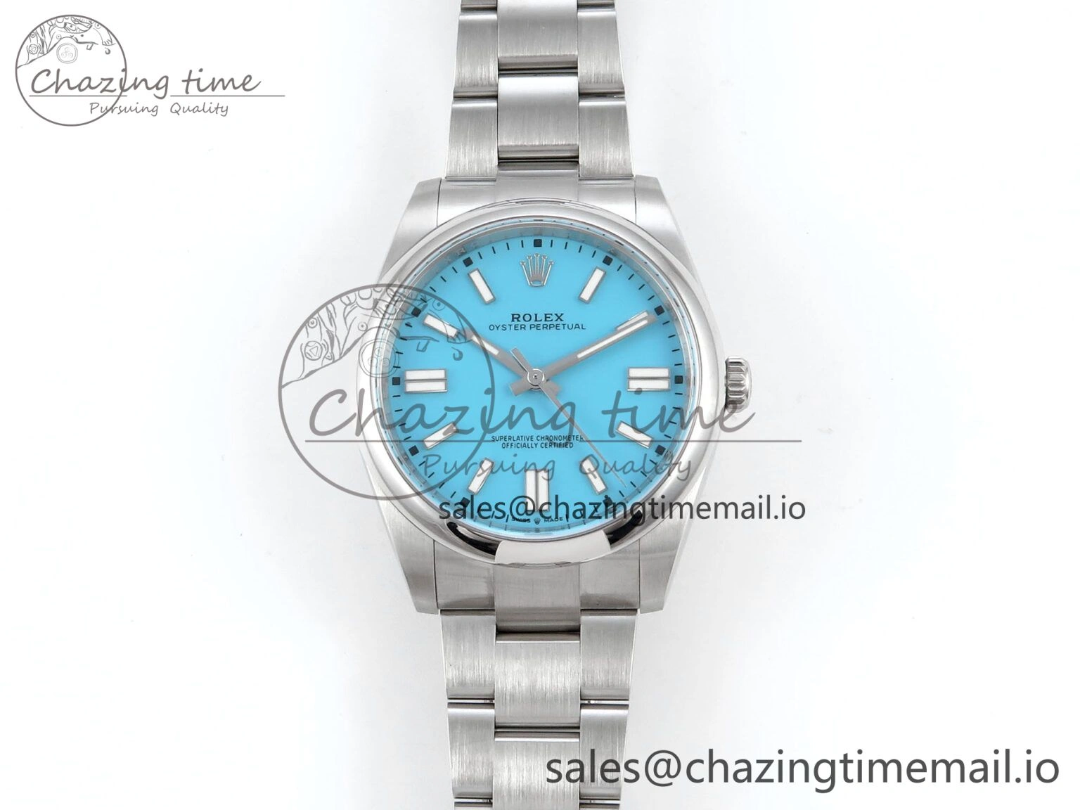 Oyster Perpetual 124300 41mm EWEF Best Edition 904L Steel Tiffany Blue Dial A3230