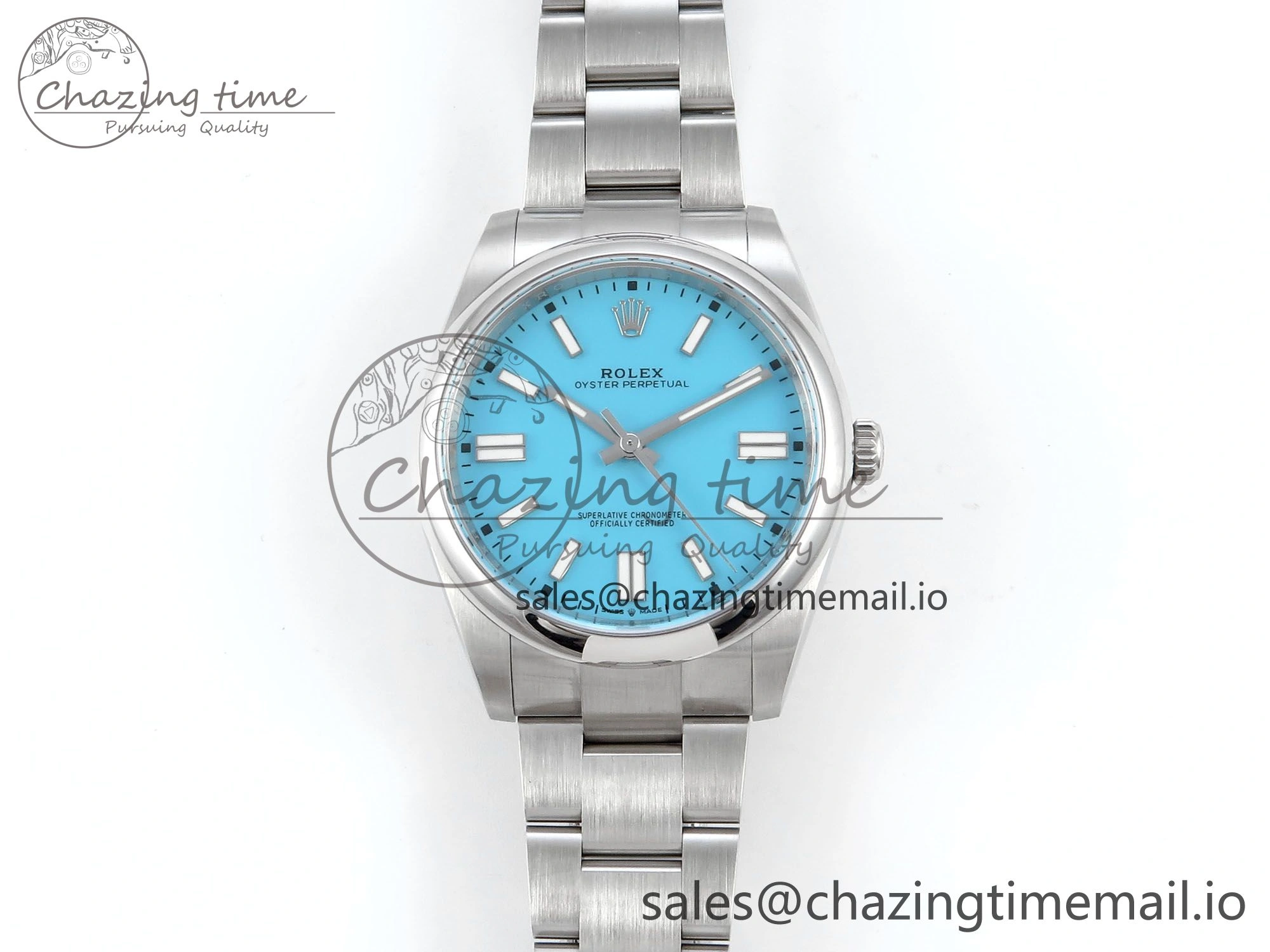 Oyster Perpetual 124300 41mm EWEF Best Edition 904L Steel Tiffany Blue Dial A3230