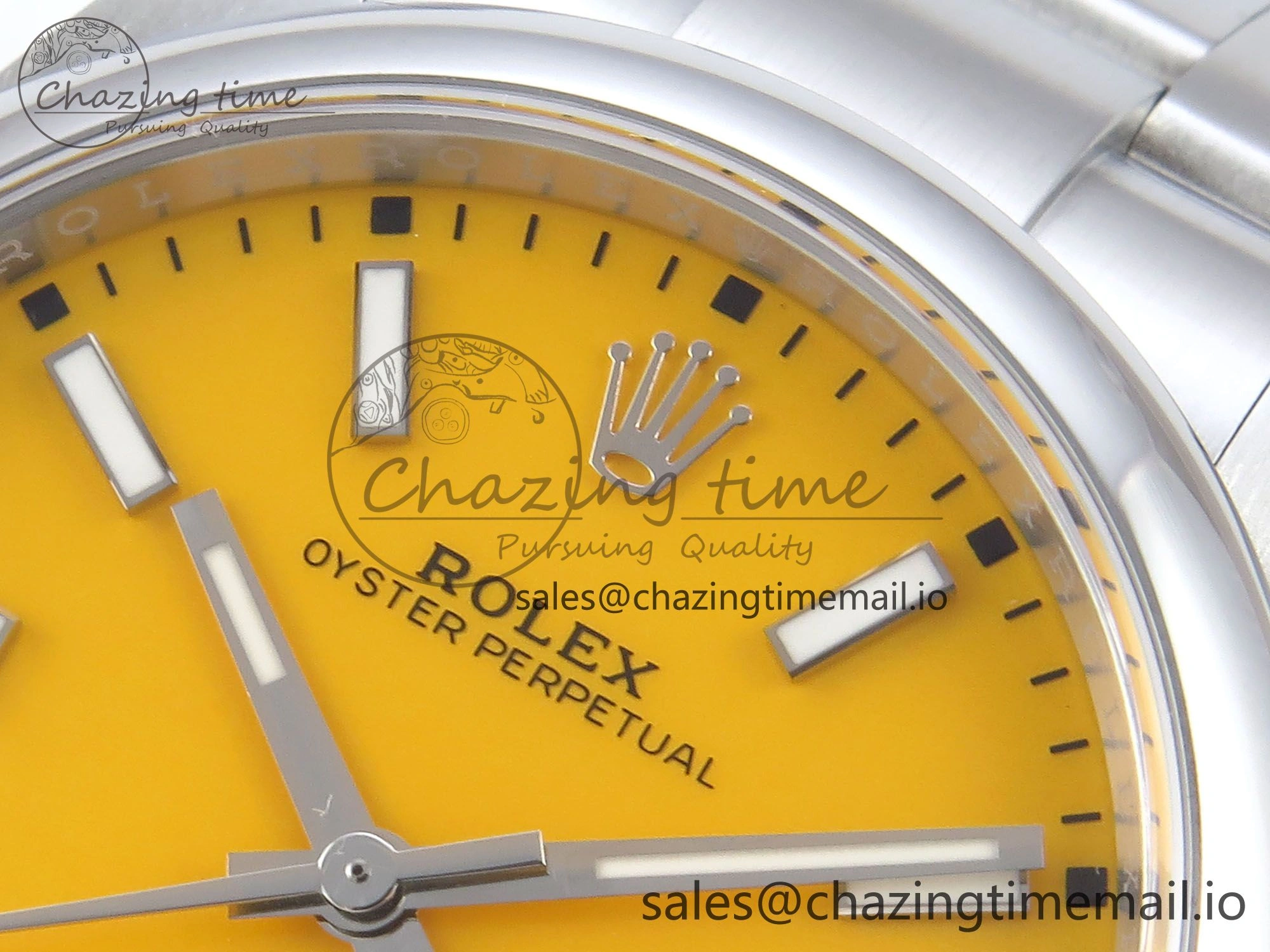 Oyster Perpetual 124300 41mm EWEF Best Edition 904L Steel Yellow Dial A3230