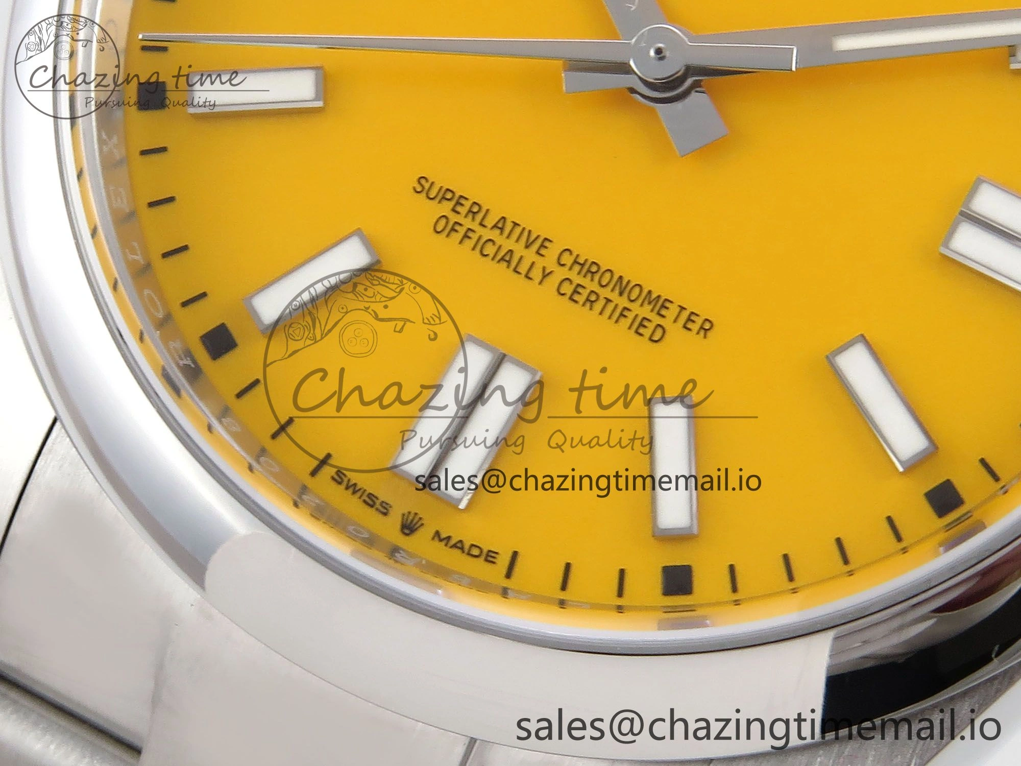 Oyster Perpetual 124300 41mm EWEF Best Edition 904L Steel Yellow Dial A3230