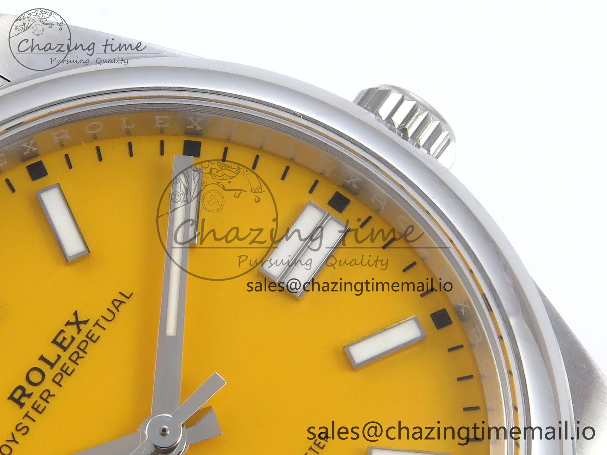 Oyster Perpetual 124300 41mm EWEF Best Edition 904L Steel Yellow Dial A3230