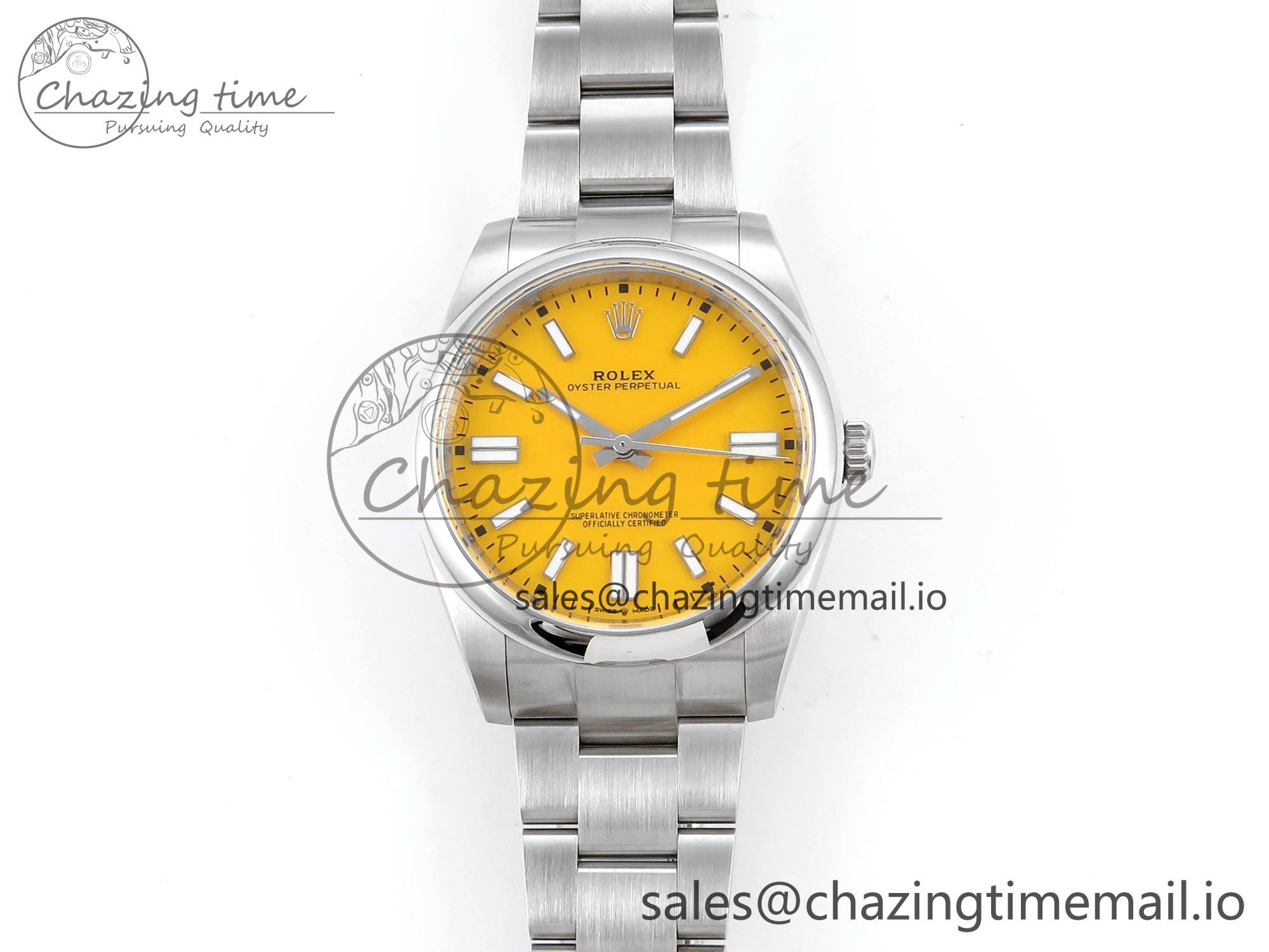 Oyster Perpetual 124300 41mm EWEF Best Edition 904L Steel Yellow Dial A3230