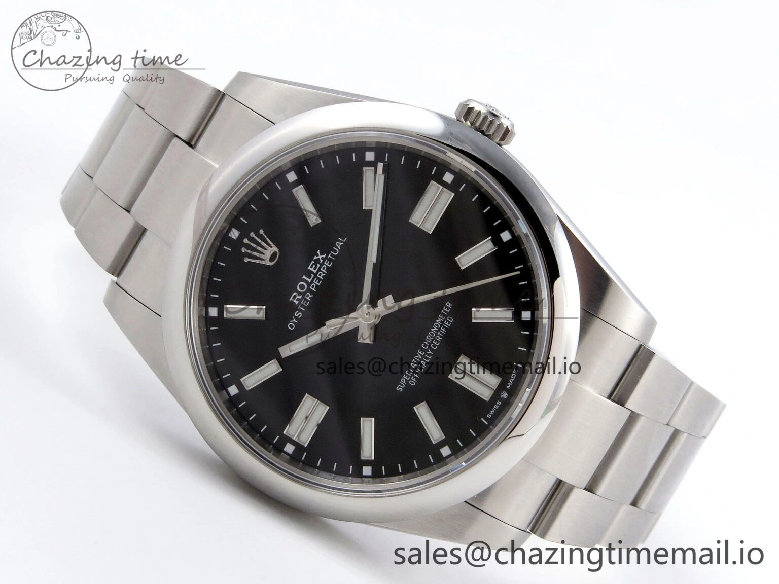 Oyster Perpetual 124300 41mm VSF 1:1 Best Edition 904L Steel Black Dial VS3235
