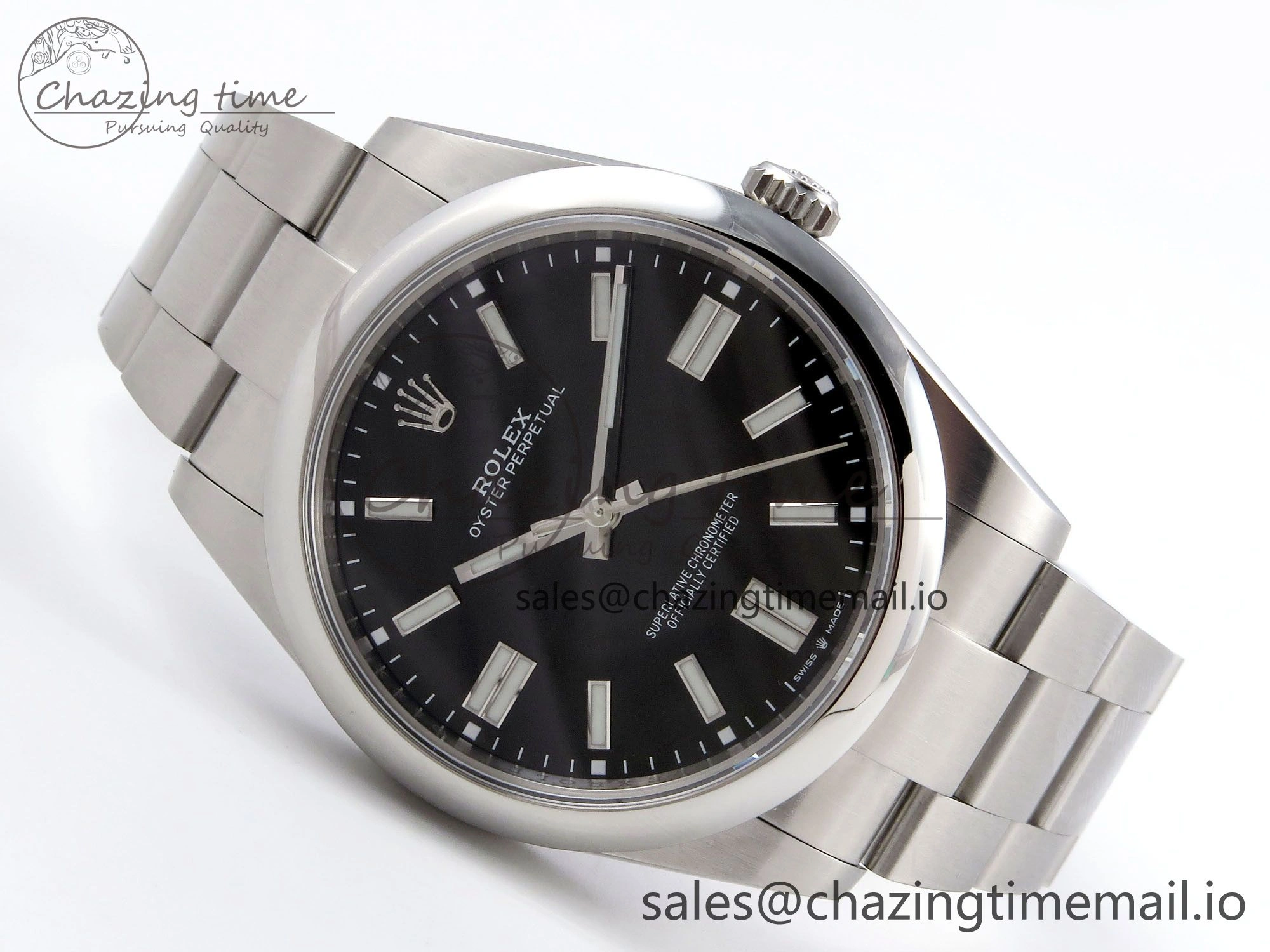 Oyster Perpetual 124300 41mm VSF 1:1 Best Edition 904L Steel Black Dial VS3235