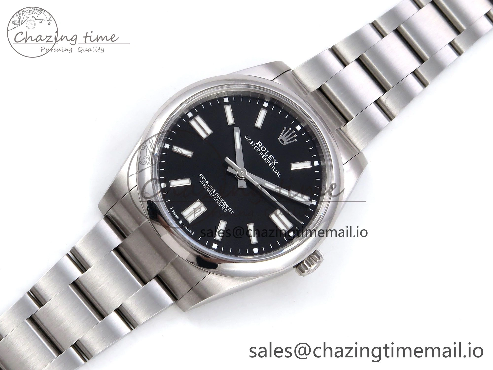 Oyster Perpetual 124300 41mm VSF 1:1 Best Edition 904L Steel Black Dial VS3235