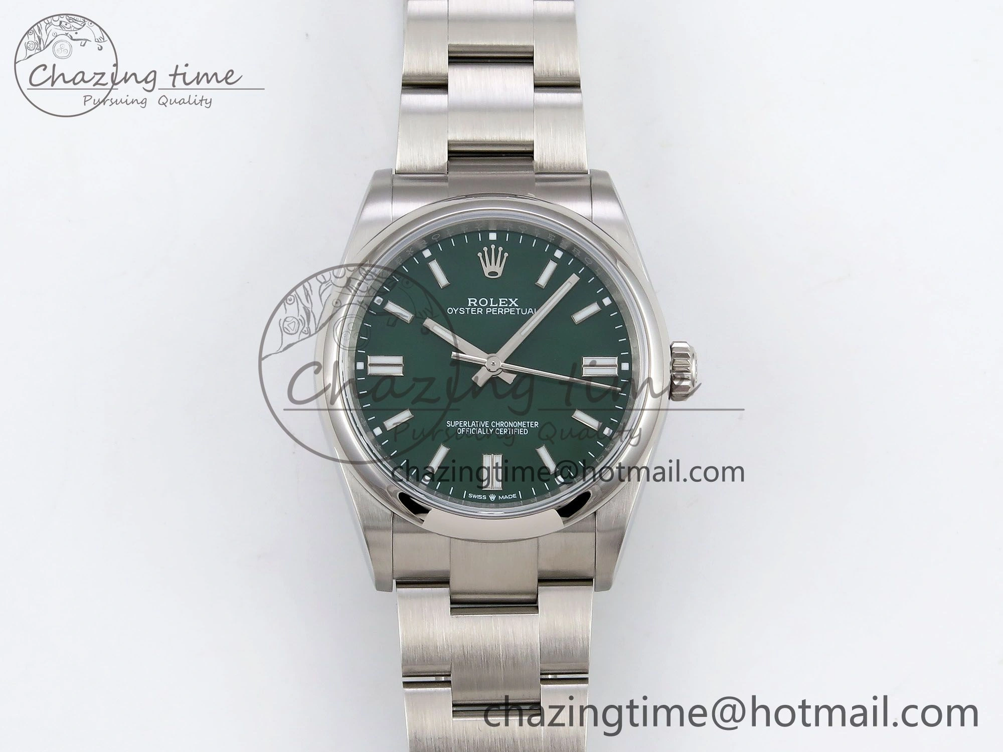 Oyster Perpetual 126000 36mm APF 1:1 Best Edition 904L Steel Green Dial VR3230